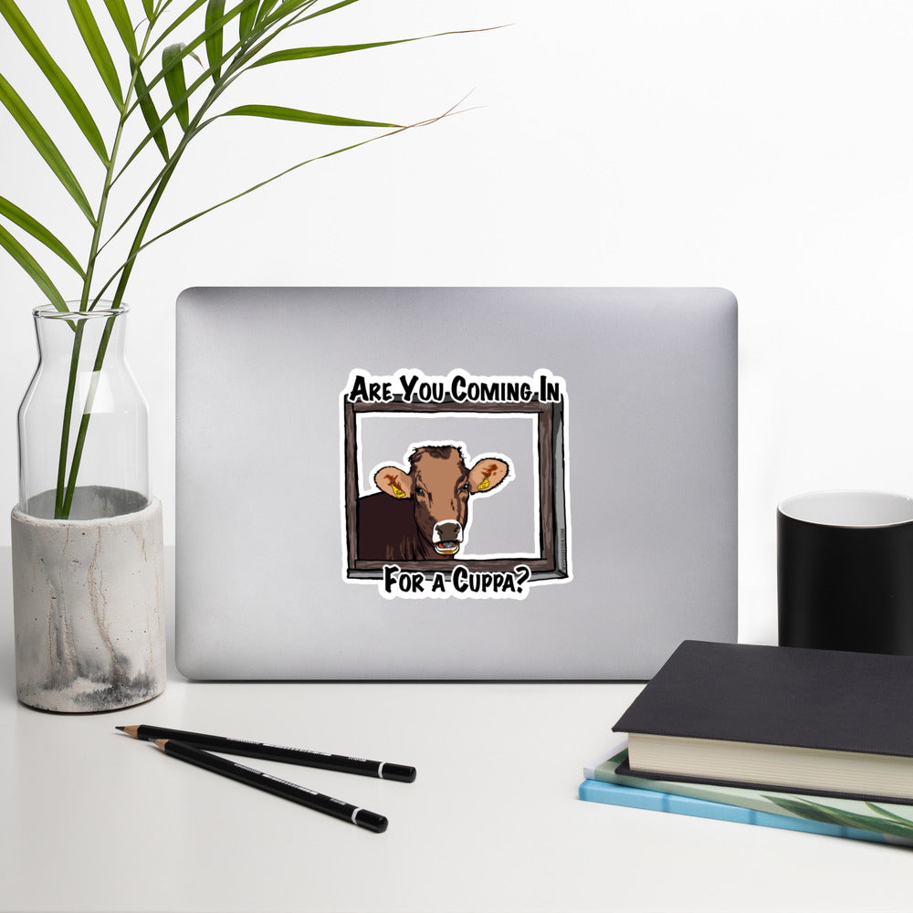 Coming in for a Cuppa? - Bubble-free stickers