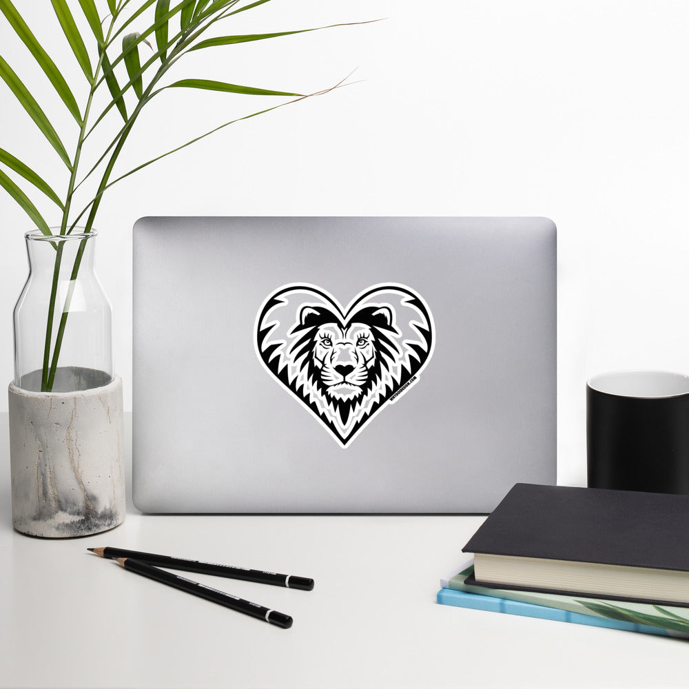 Love Lion Black - Bubble-free stickers