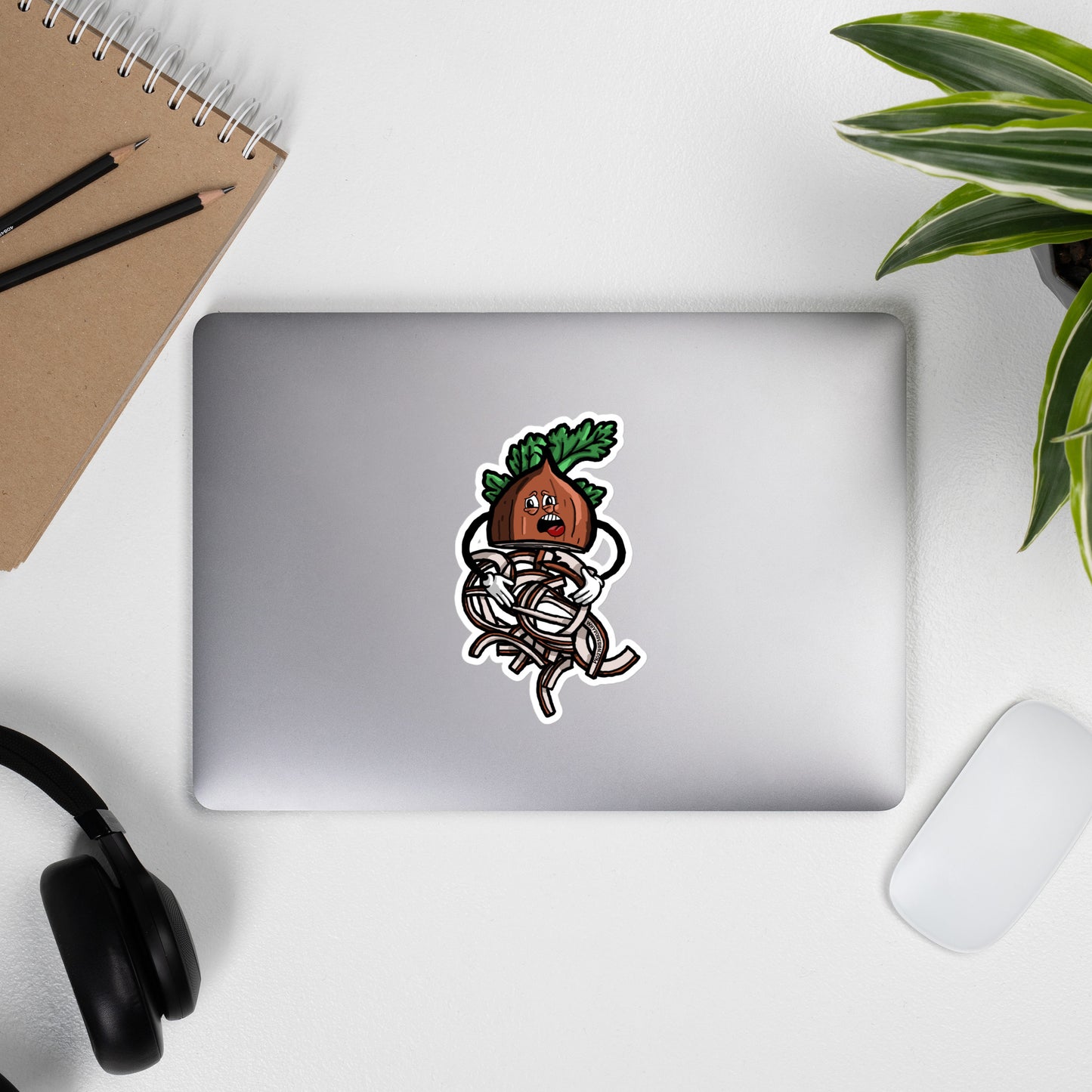 Onion Trying to Hold It Together - Bubble-free stickers