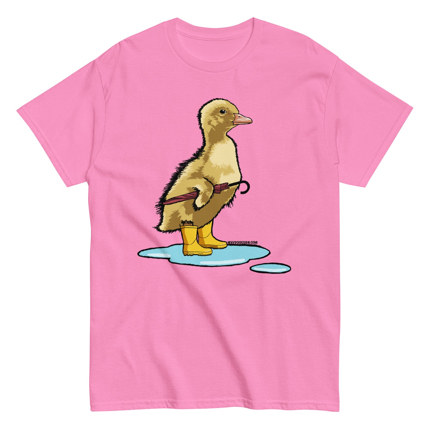 Duckling in the Rain – Cute Umbrella-Ready Duckling - Unisex classic tee