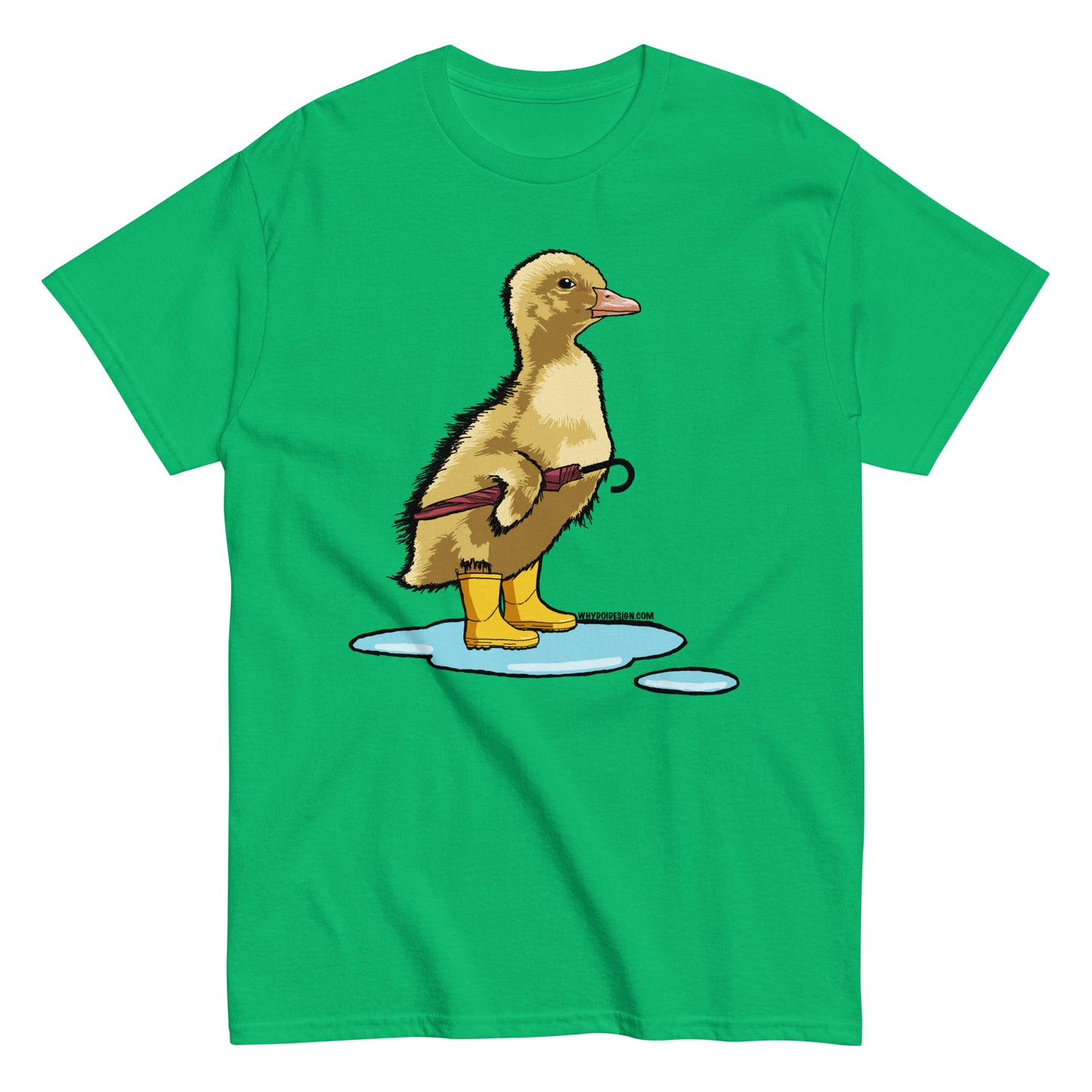 Duckling in the Rain – Cute Umbrella-Ready Duckling - Unisex classic tee