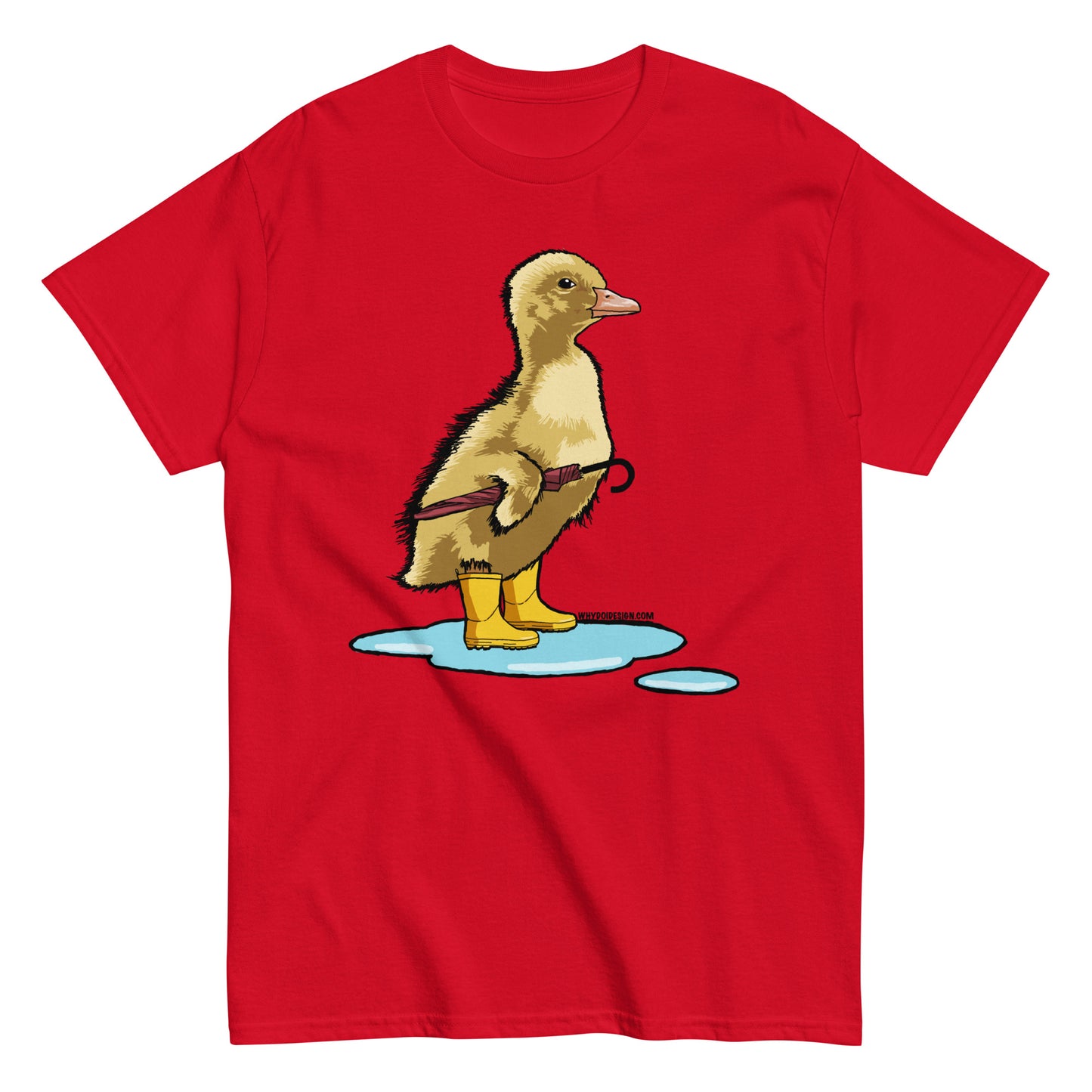 Duckling in the Rain – Cute Umbrella-Ready Duckling - Unisex classic tee