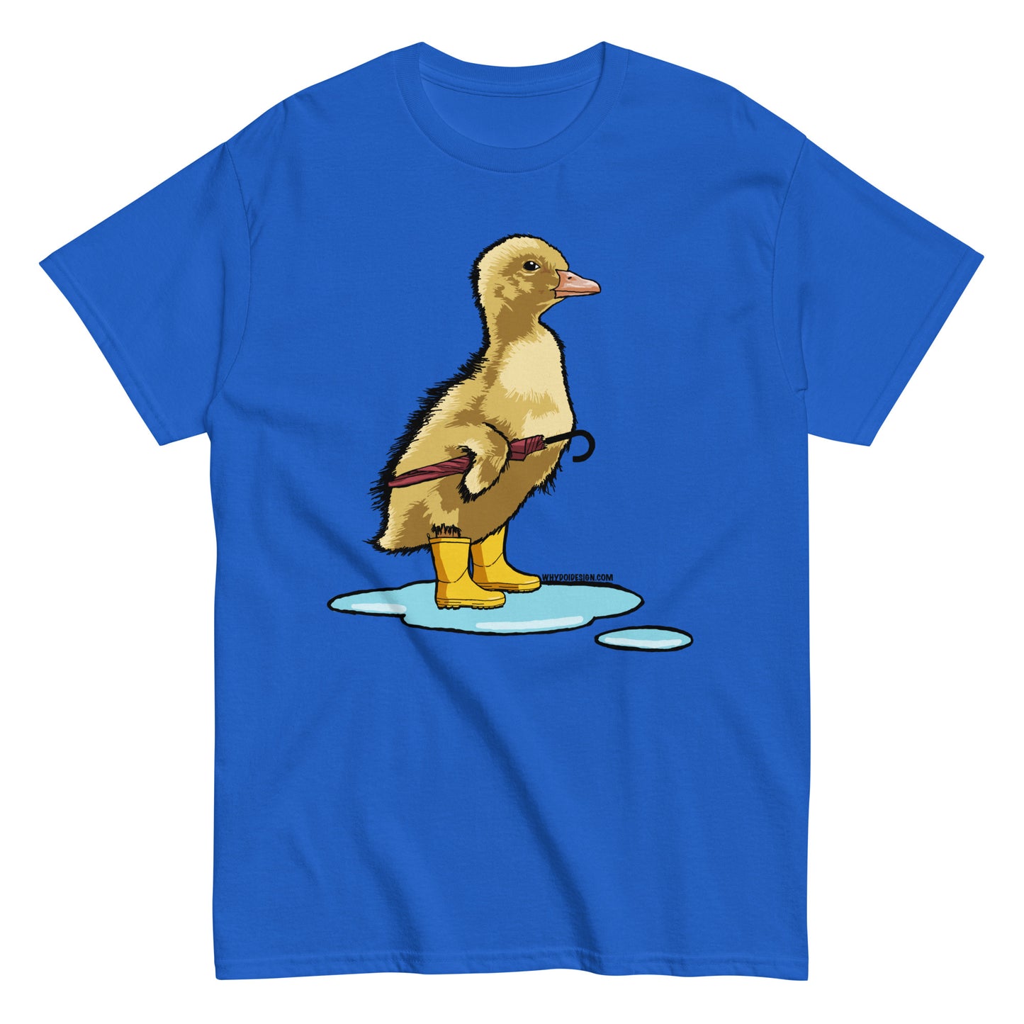 Duckling in the Rain – Cute Umbrella-Ready Duckling - Unisex classic tee
