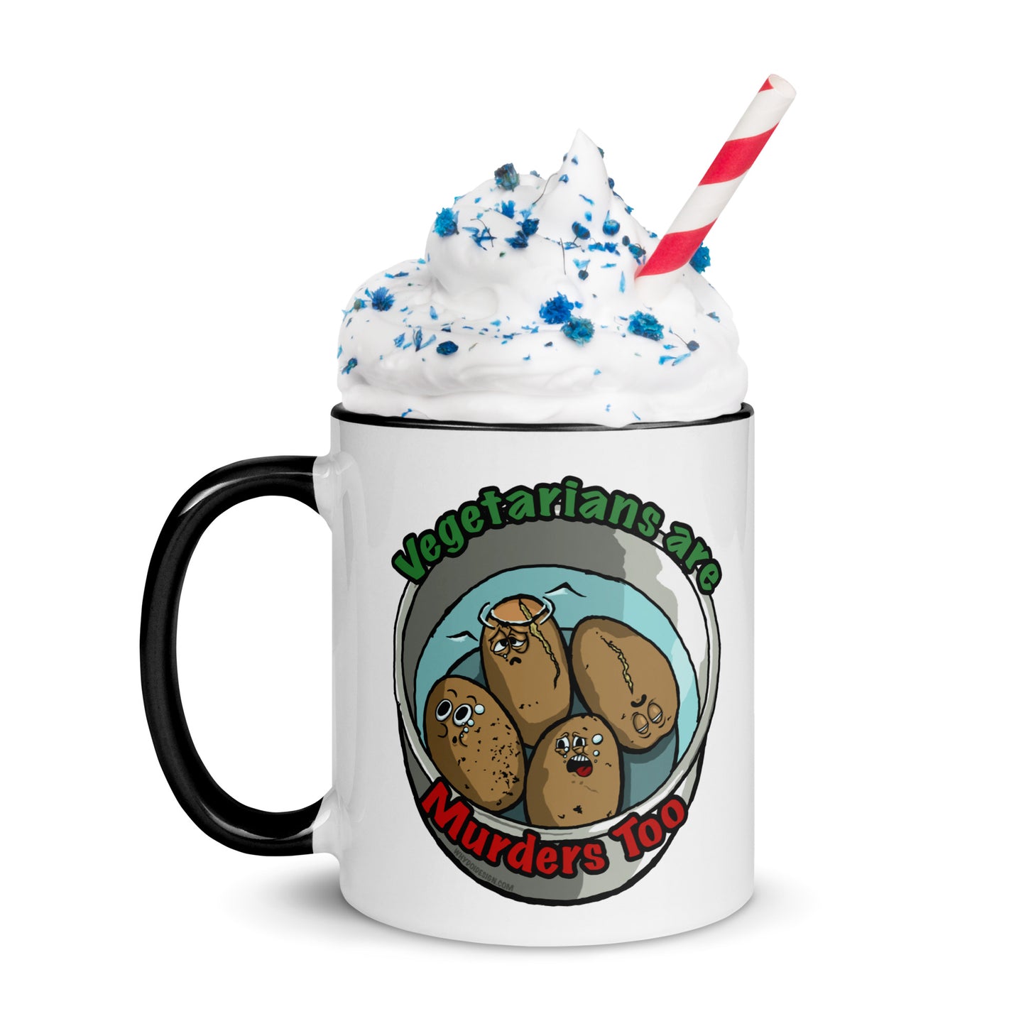 Vegetarians Are Murdering Potatoes - Mug with Color Inside