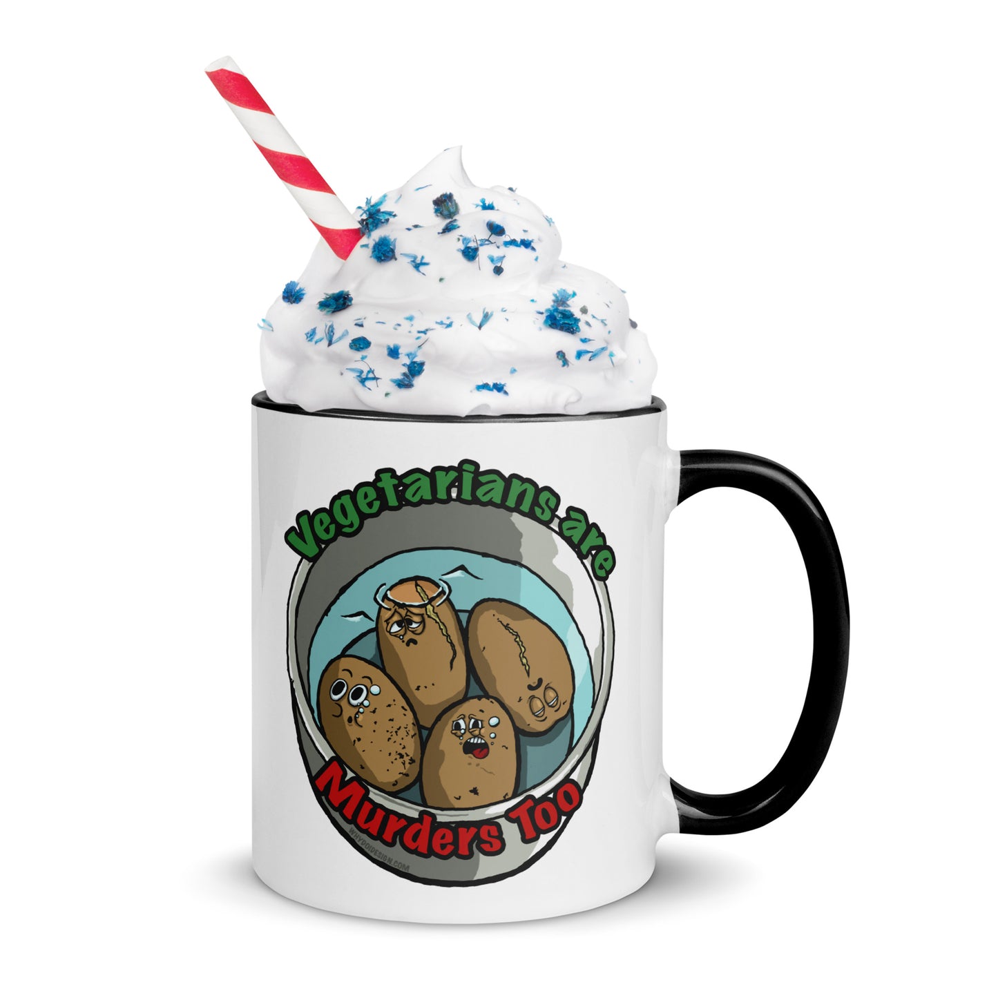 Vegetarians Are Murdering Potatoes - Mug with Color Inside
