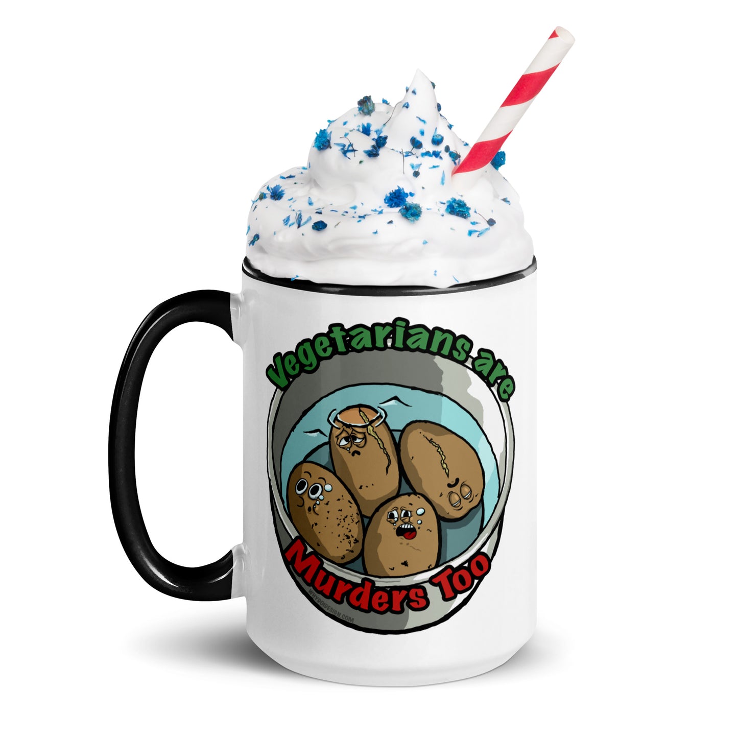Vegetarians Are Murdering Potatoes - Mug with Color Inside