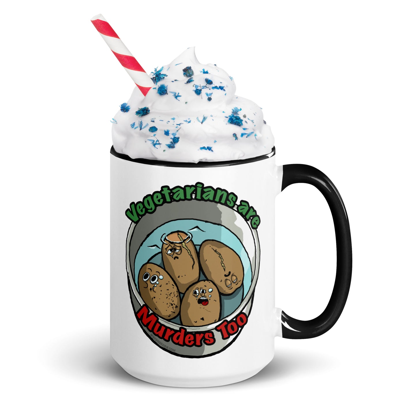 Vegetarians Are Murdering Potatoes - Mug with Color Inside
