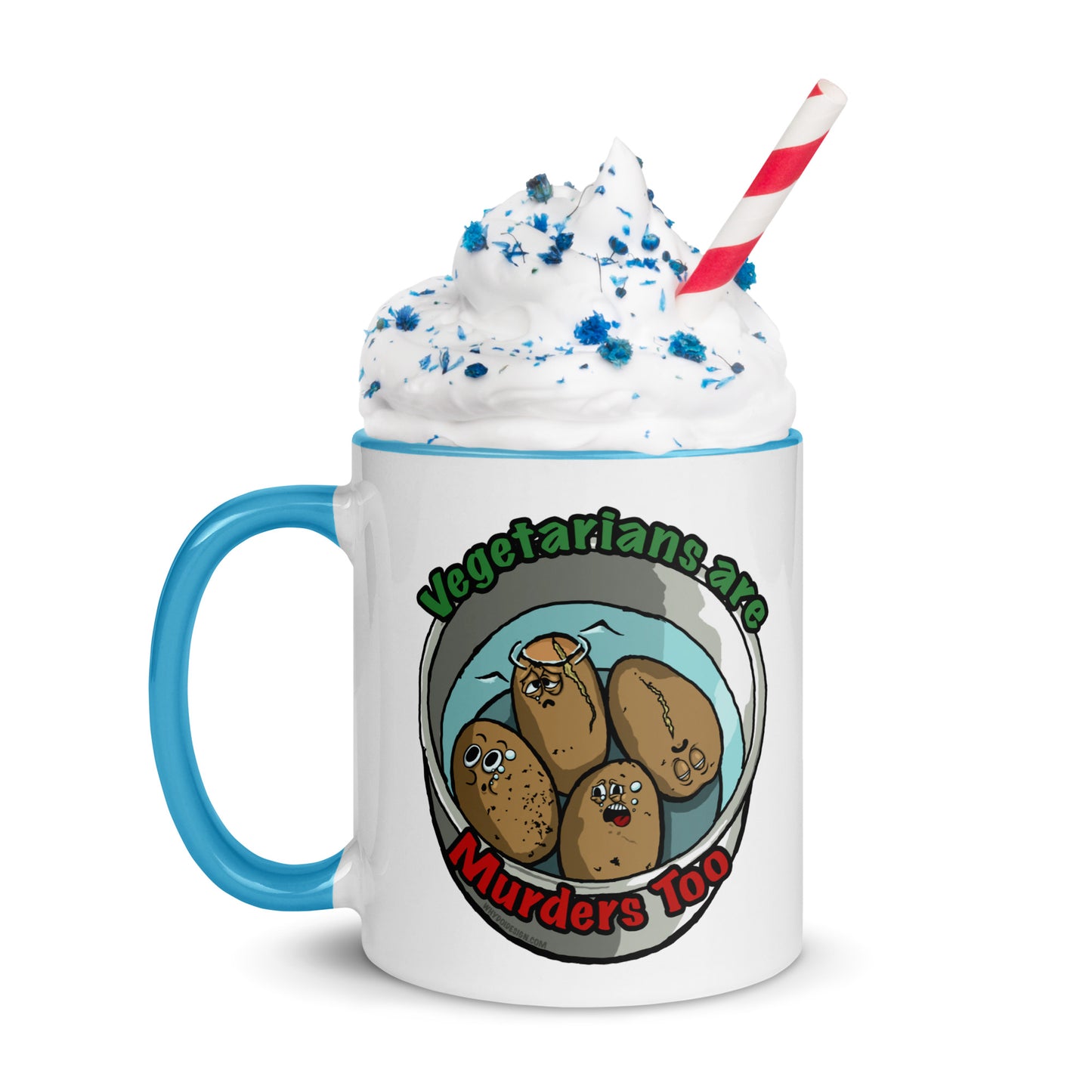 Vegetarians Are Murdering Potatoes - Mug with Color Inside