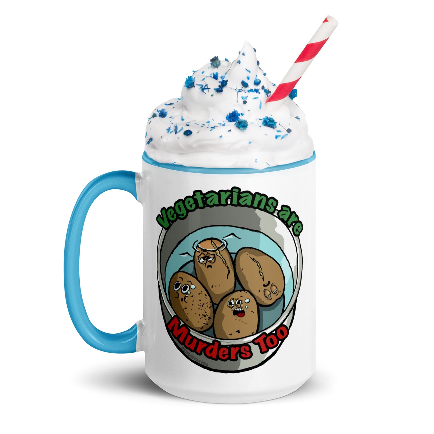 Vegetarians Are Murdering Potatoes - Mug with Color Inside