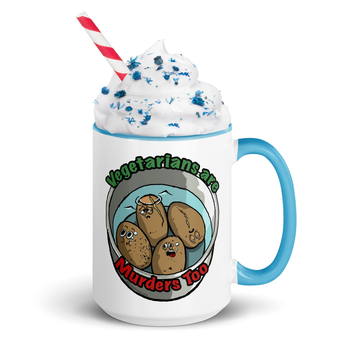 Vegetarians Are Murdering Potatoes - Mug with Color Inside