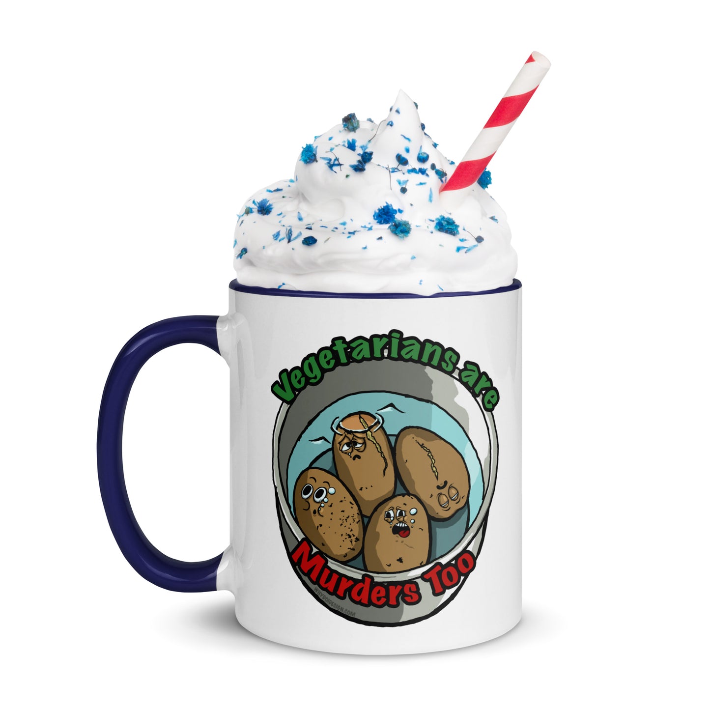 Vegetarians Are Murdering Potatoes - Mug with Color Inside