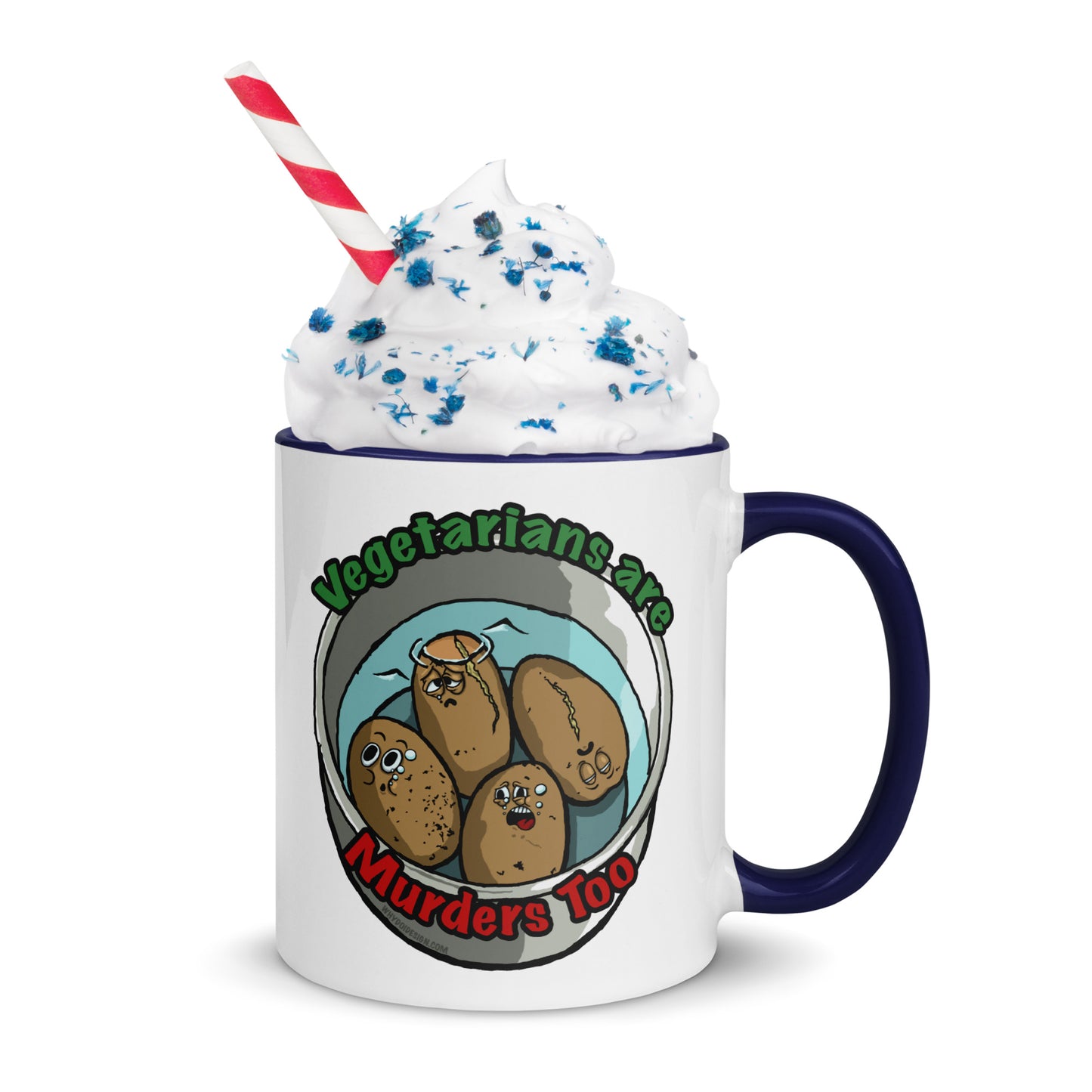 Vegetarians Are Murdering Potatoes - Mug with Color Inside