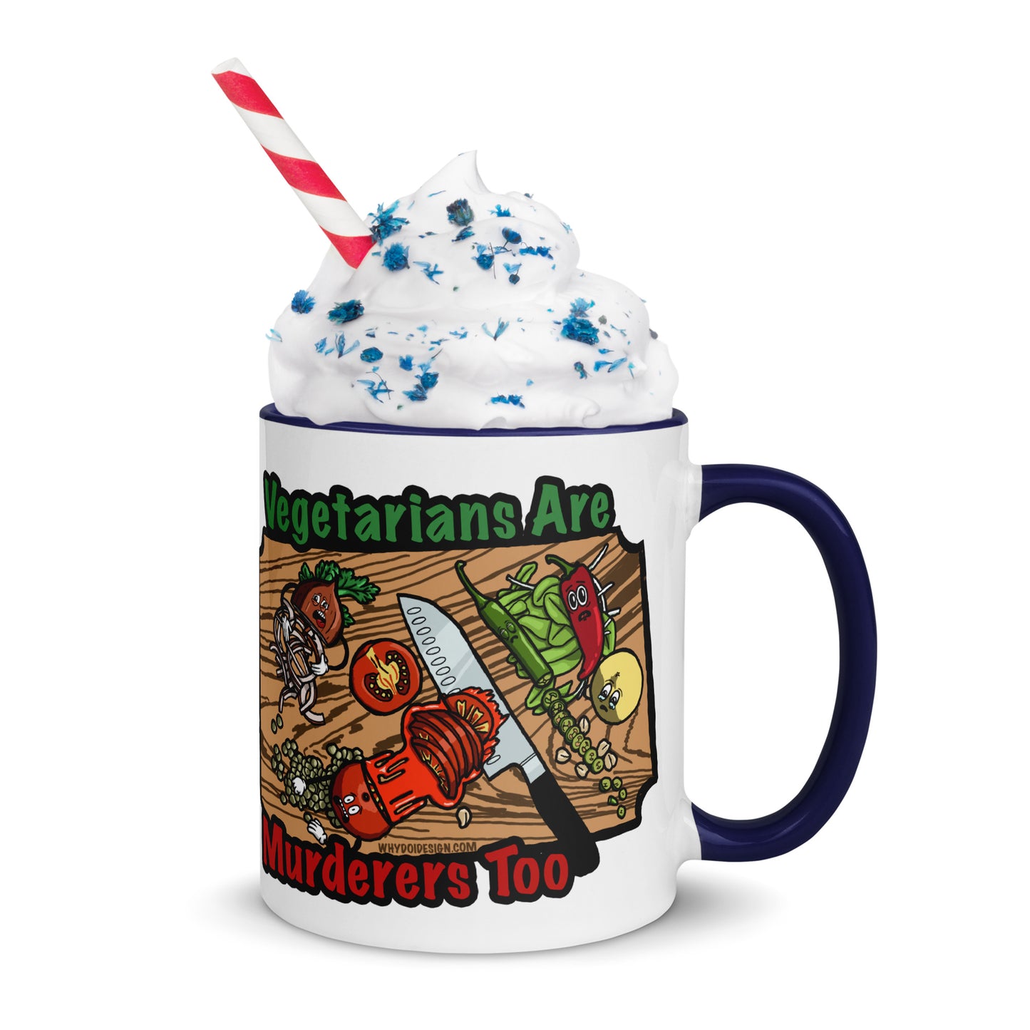 Vegetarians Are Murderers - Mug with Color Inside