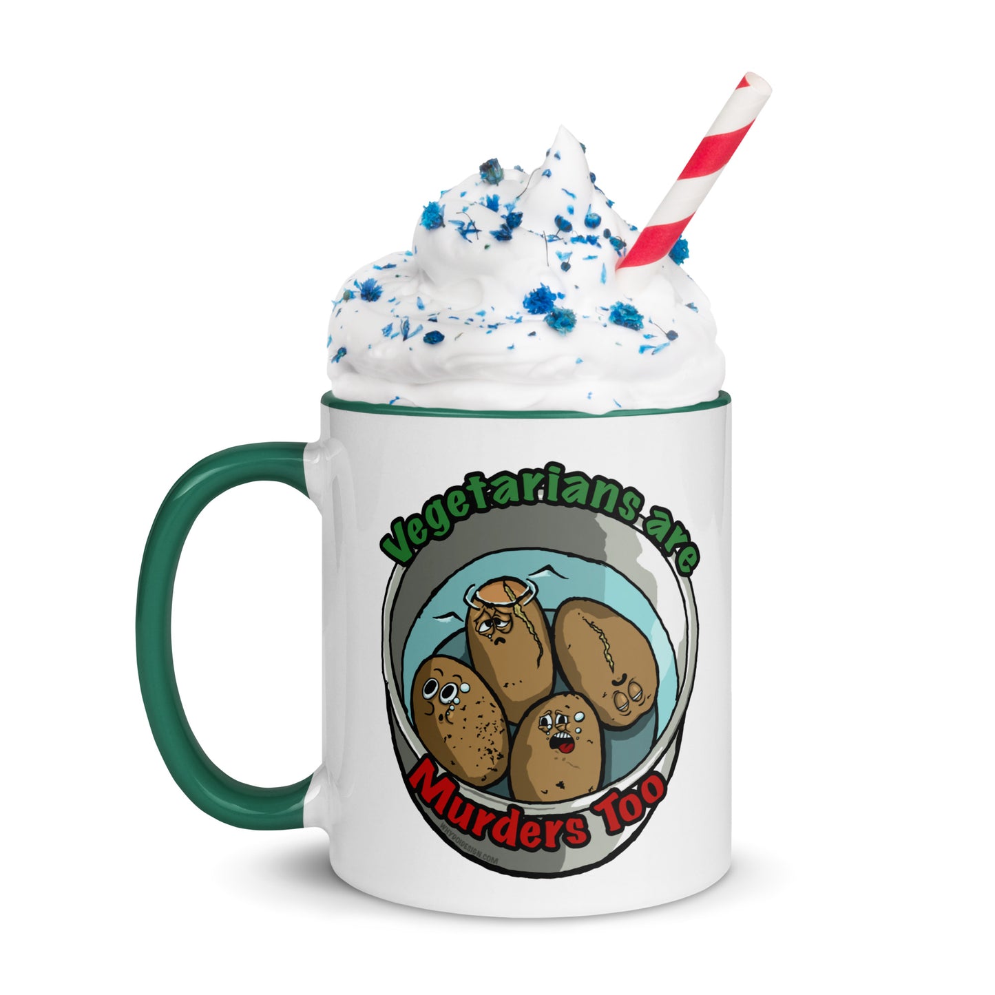 Vegetarians Are Murdering Potatoes - Mug with Color Inside