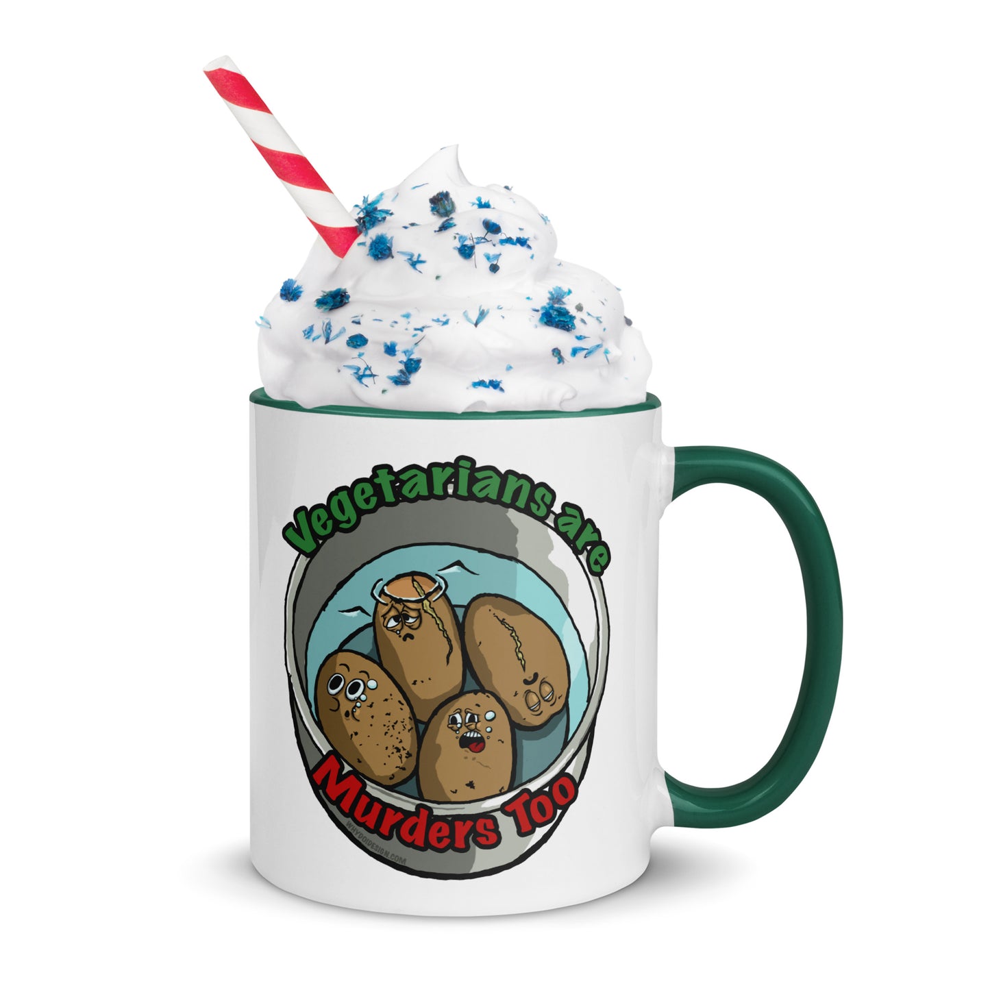 Vegetarians Are Murdering Potatoes - Mug with Color Inside