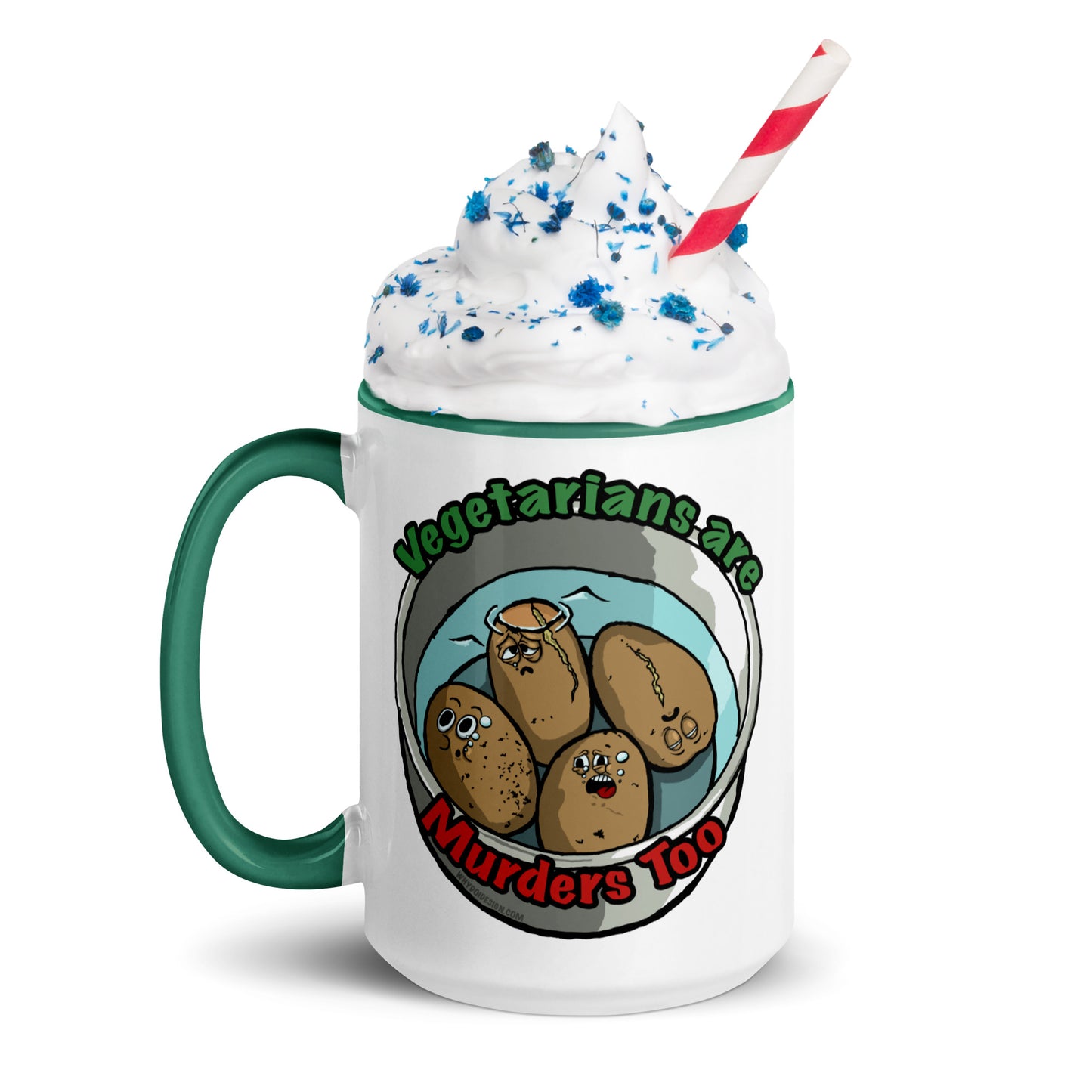 Vegetarians Are Murdering Potatoes - Mug with Color Inside
