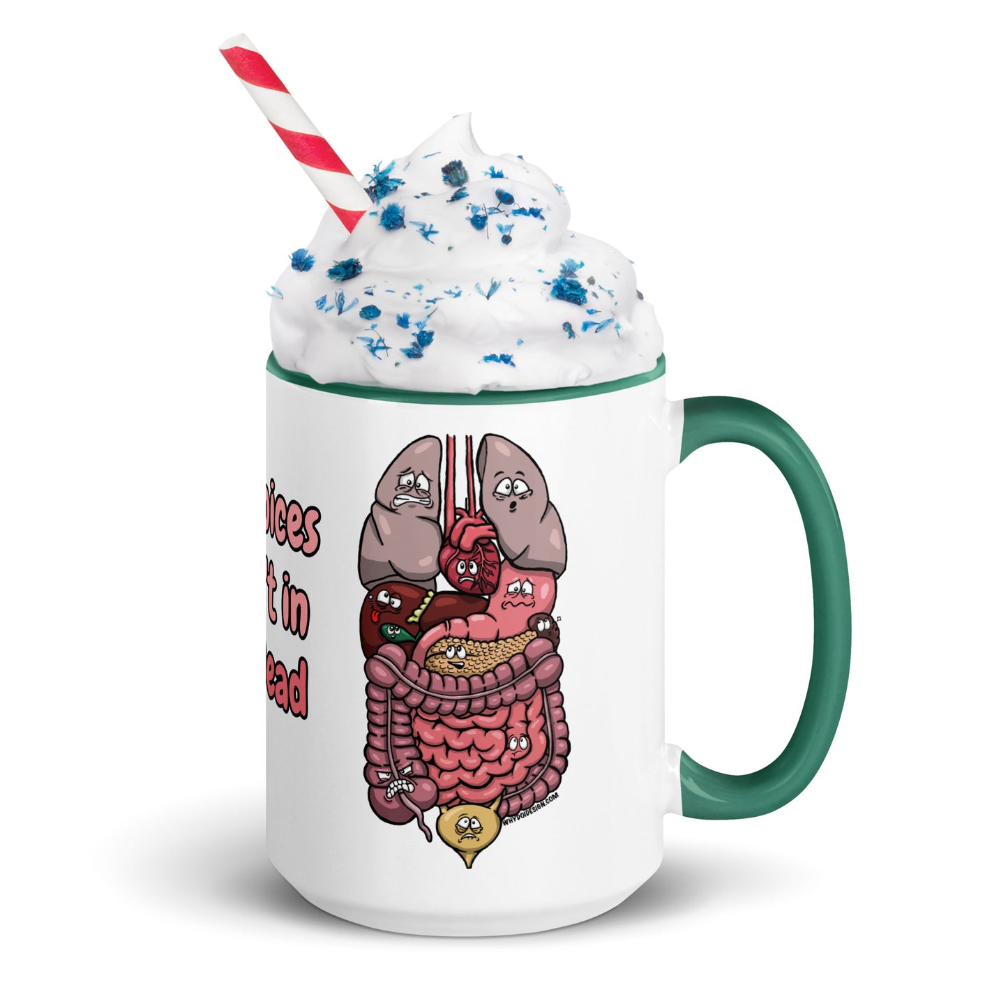 The Voices Aren't In My Head - Mug with Color Inside