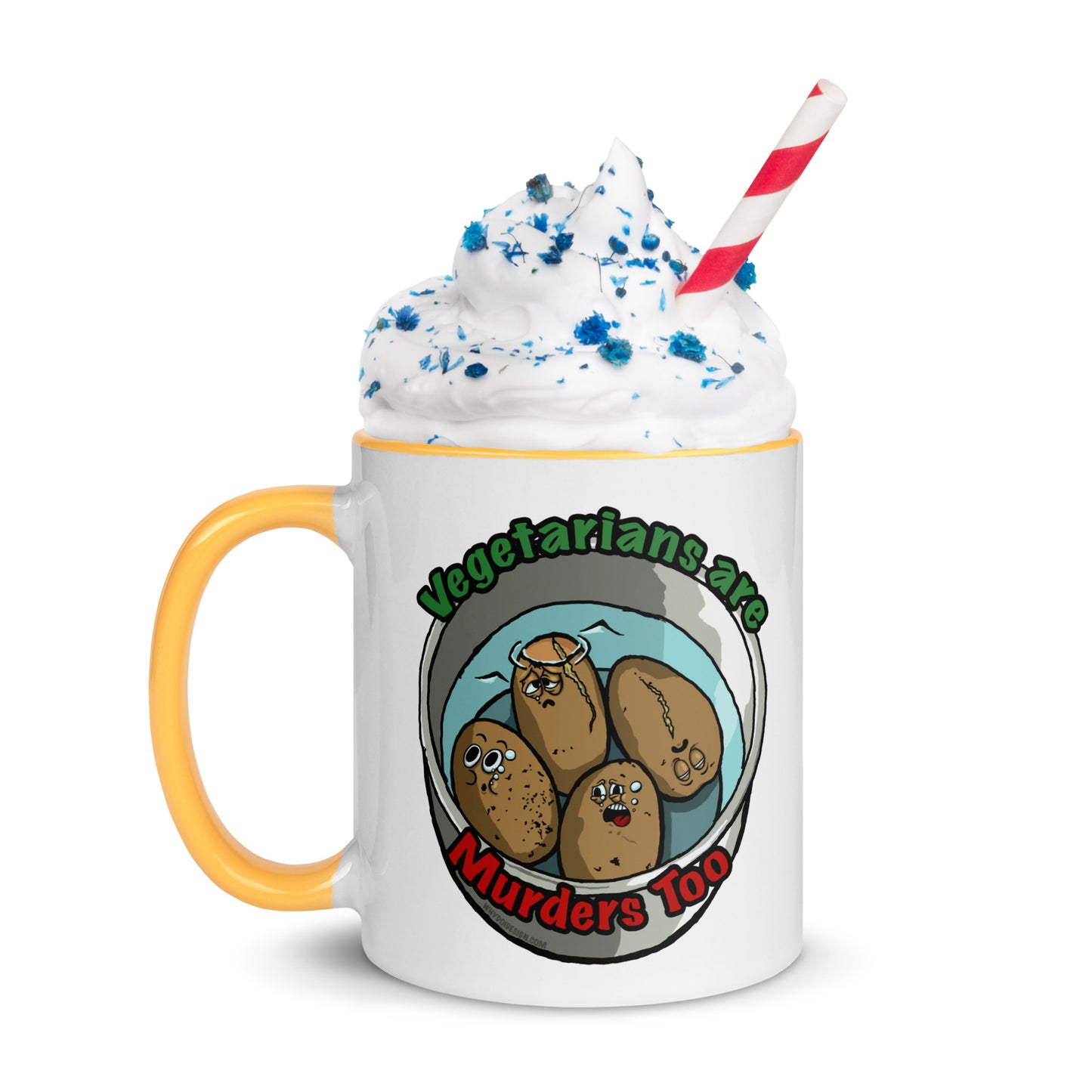 Vegetarians Are Murdering Potatoes - Mug with Color Inside