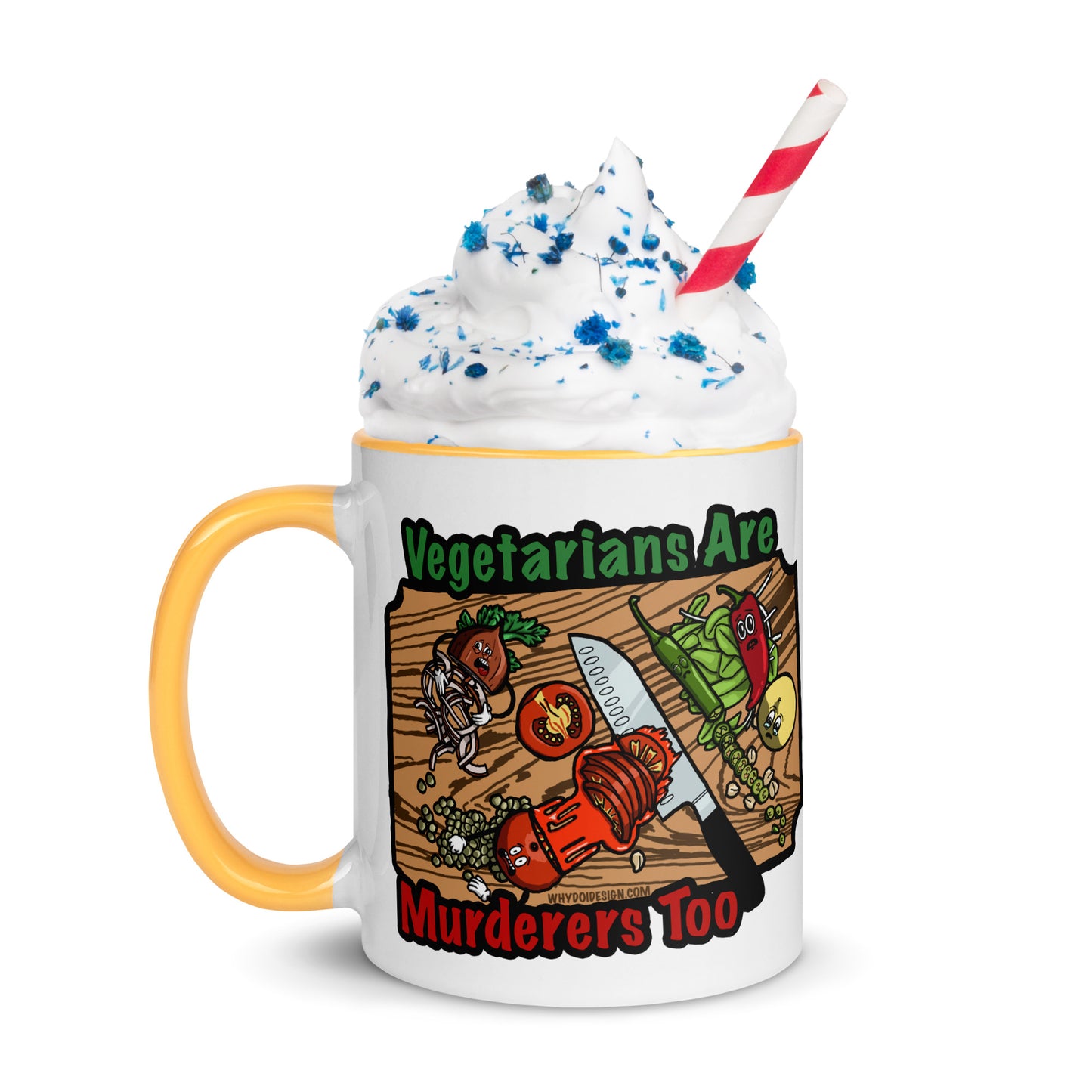 Vegetarians Are Murderers - Mug with Color Inside