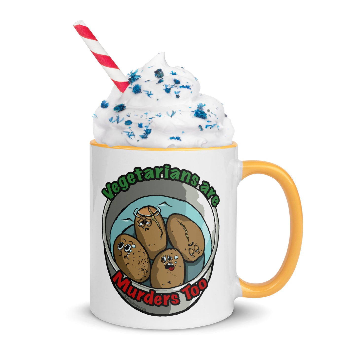 Vegetarians Are Murdering Potatoes - Mug with Color Inside