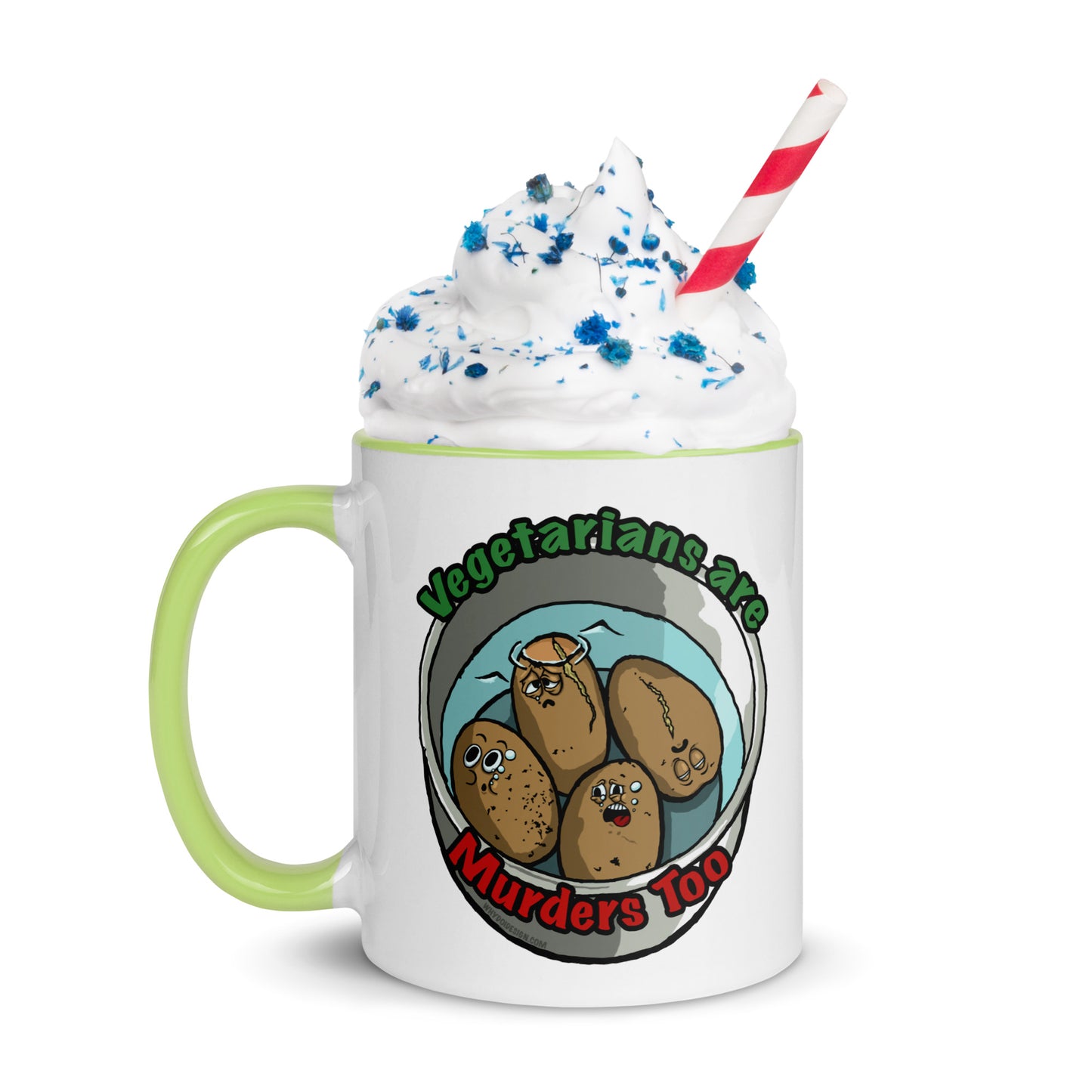 Vegetarians Are Murdering Potatoes - Mug with Color Inside