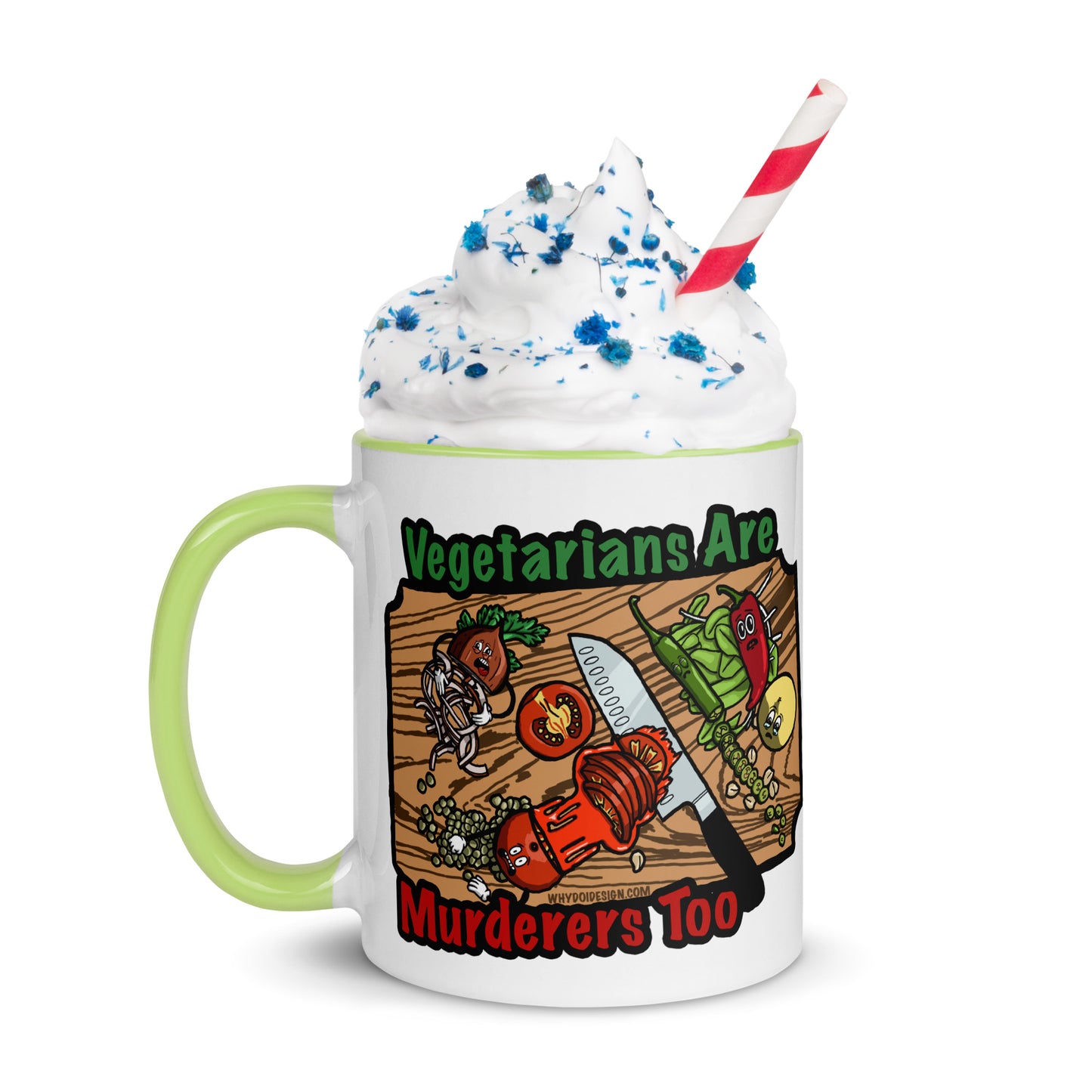 Vegetarians Are Murderers - Mug with Color Inside