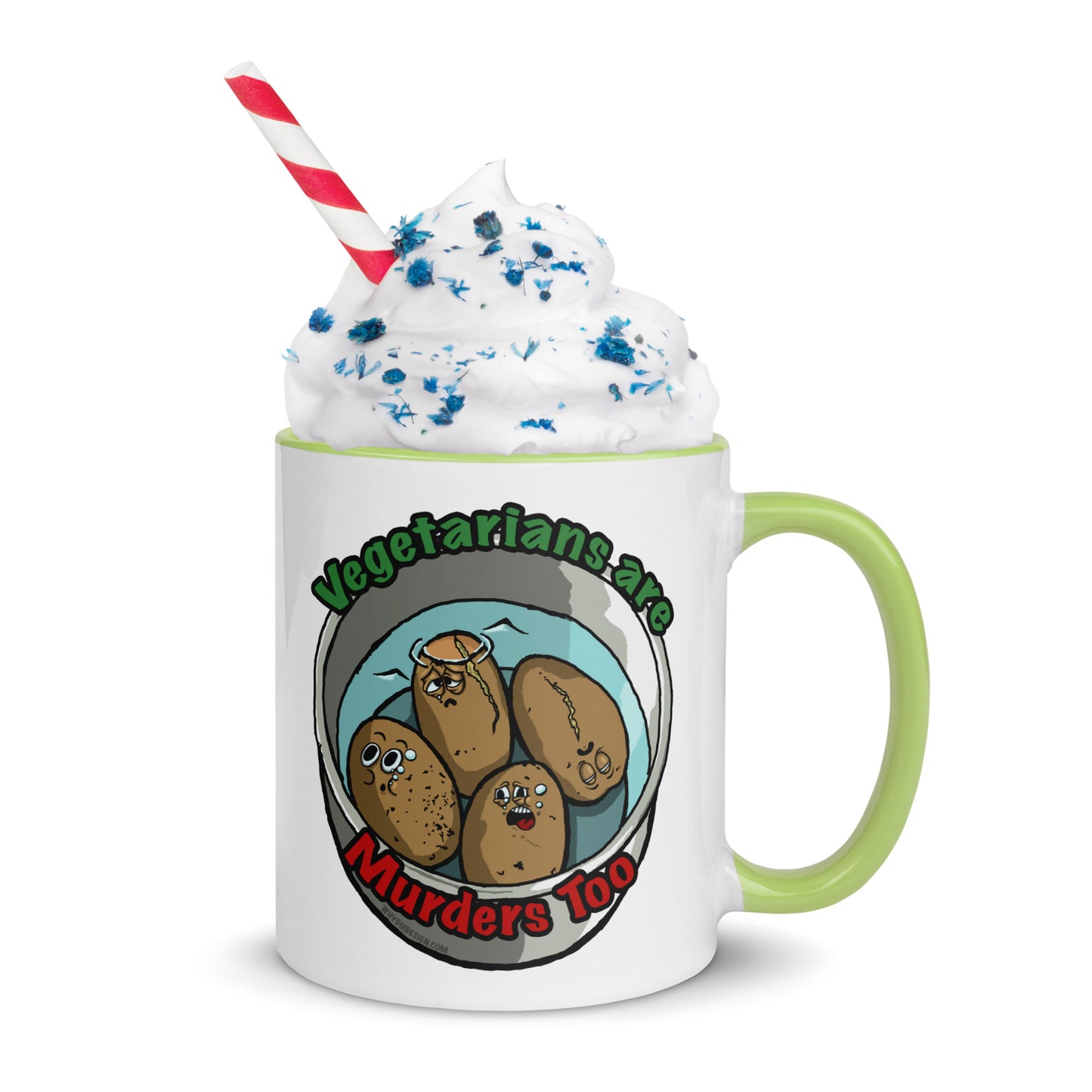 Vegetarians Are Murdering Potatoes - Mug with Color Inside