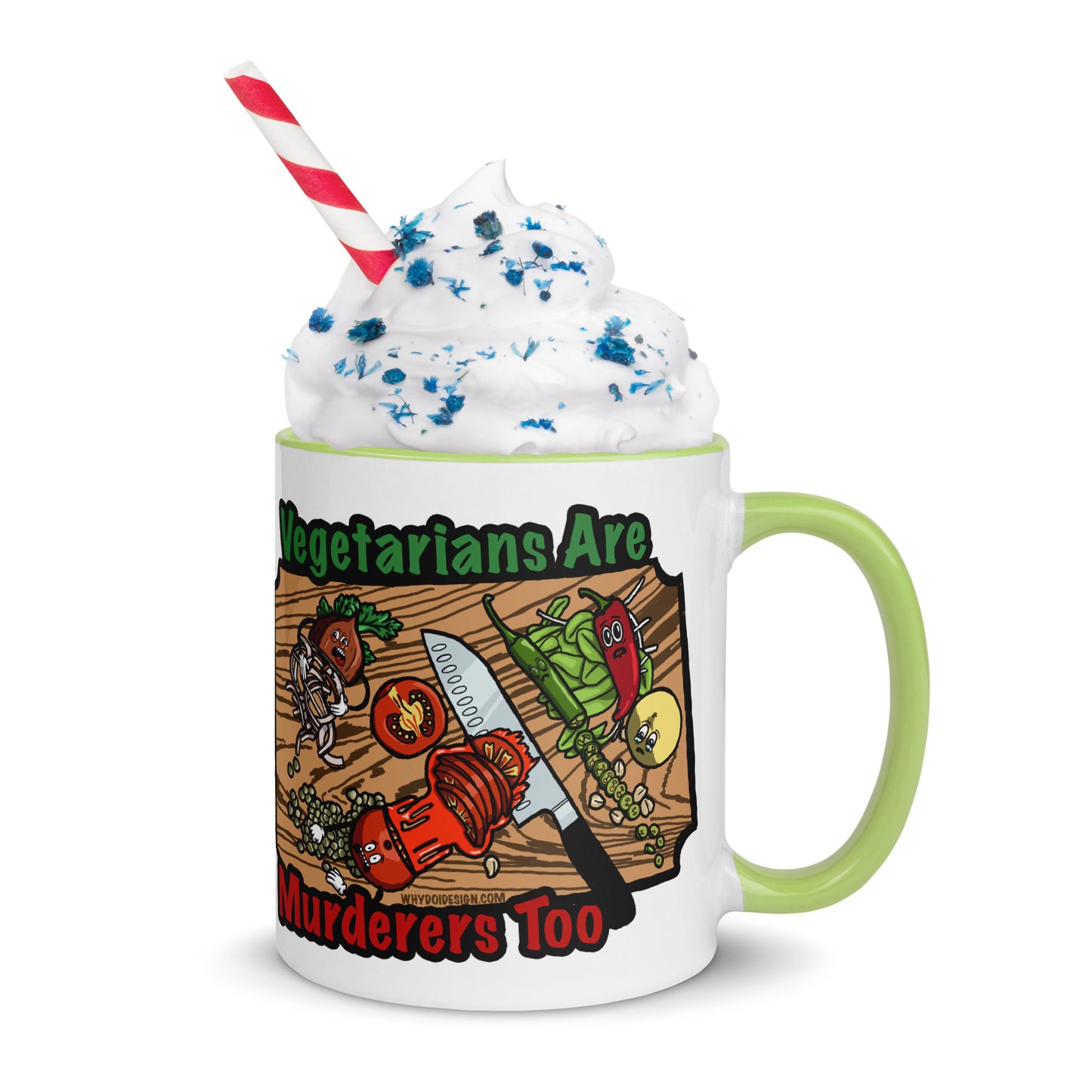 Vegetarians Are Murderers - Mug with Color Inside