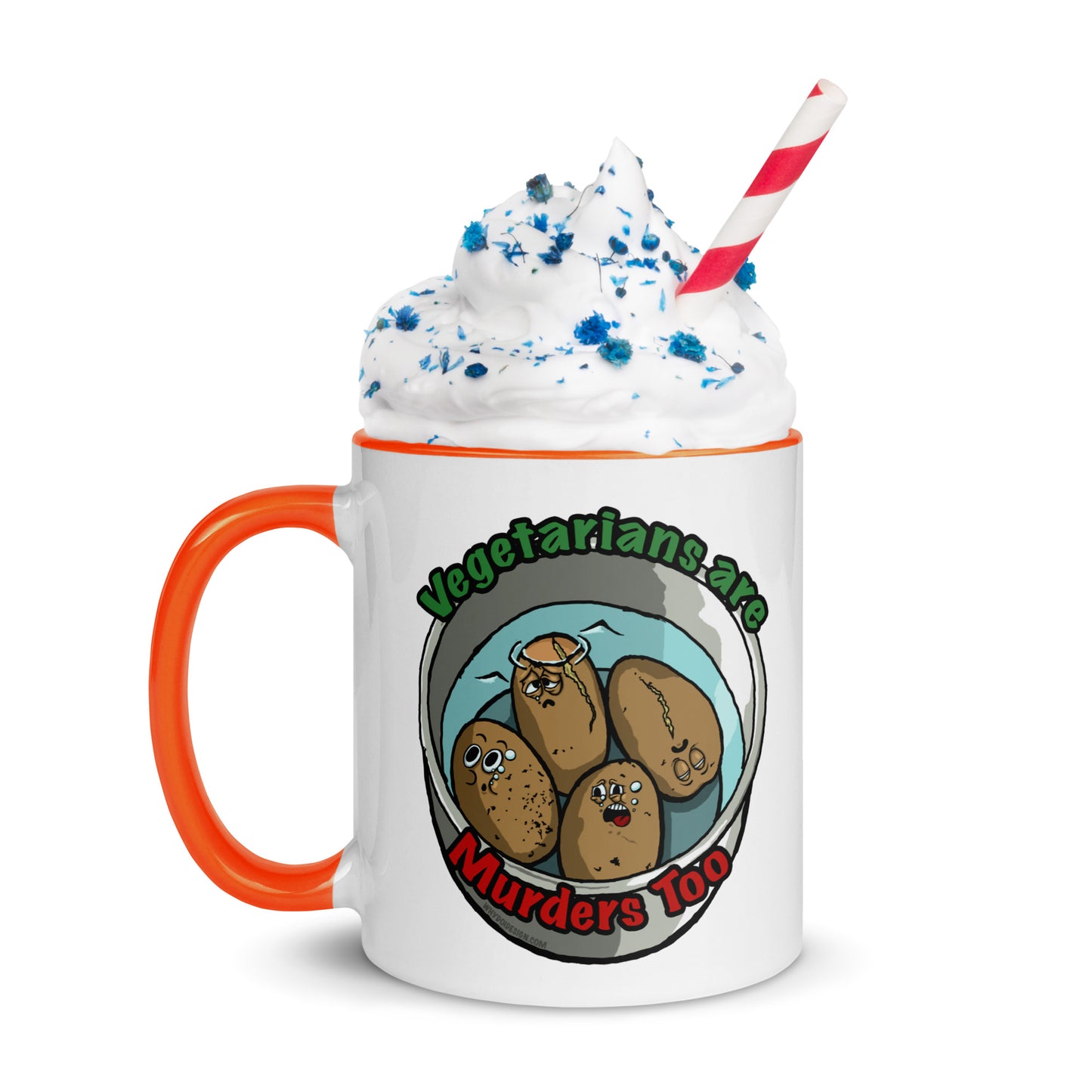 Vegetarians Are Murdering Potatoes - Mug with Color Inside