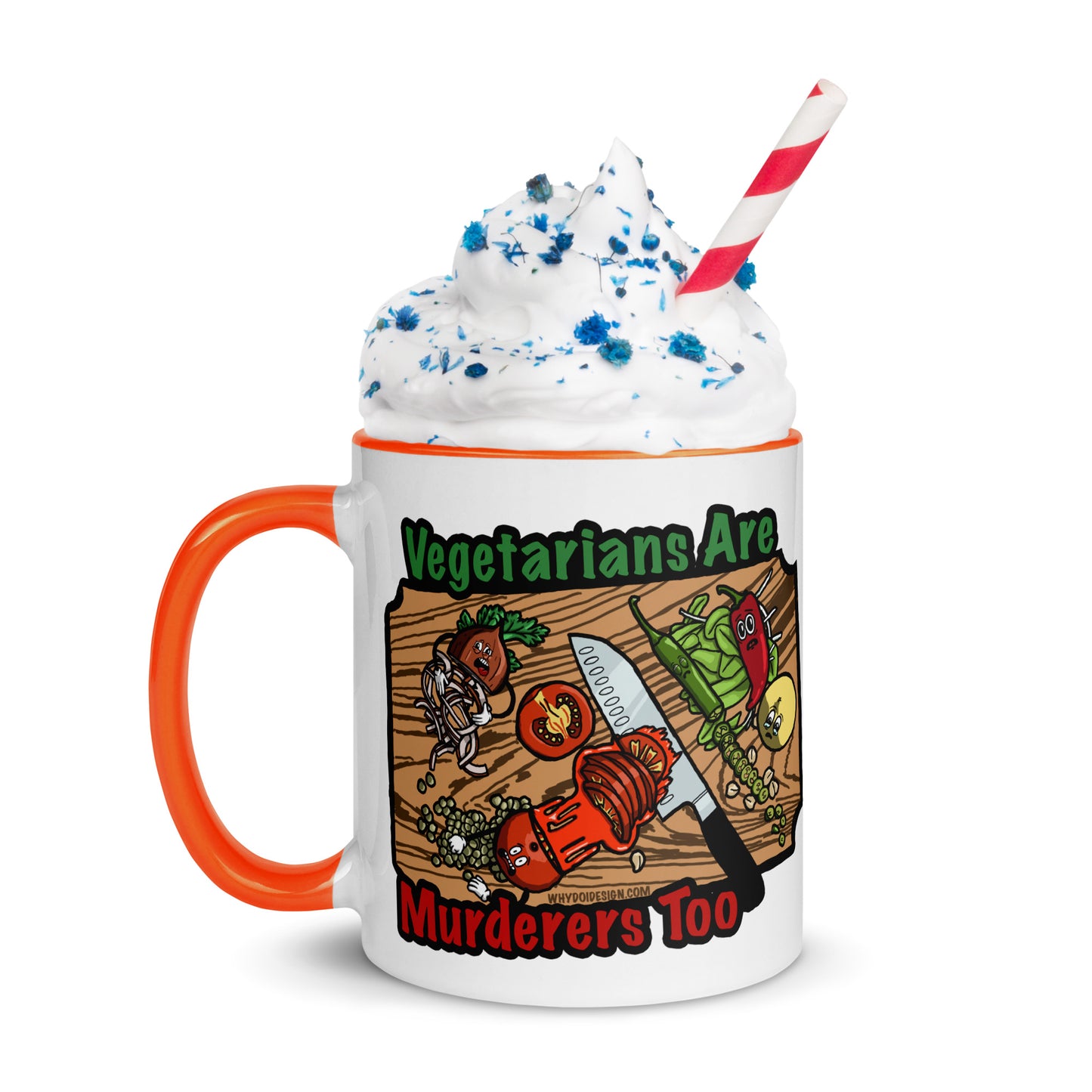 Vegetarians Are Murderers - Mug with Color Inside