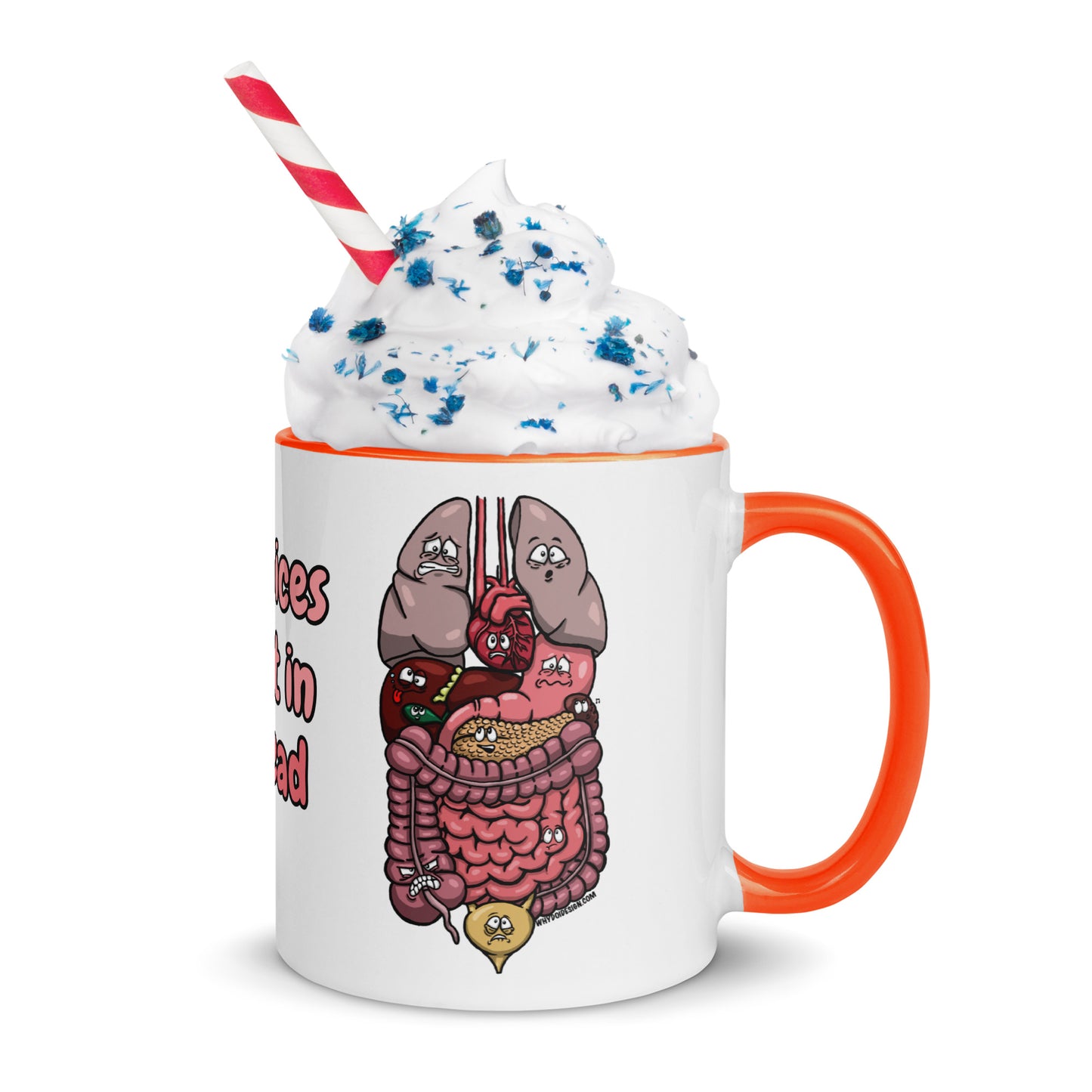 The Voices Aren't In My Head - Mug with Color Inside