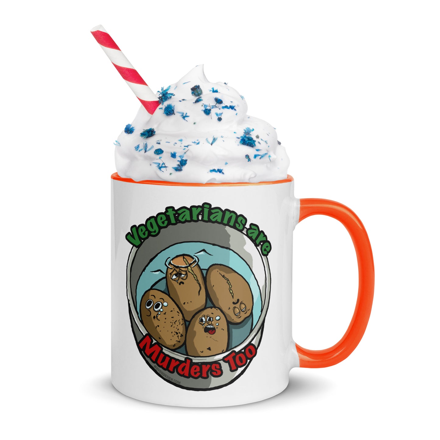 Vegetarians Are Murdering Potatoes - Mug with Color Inside