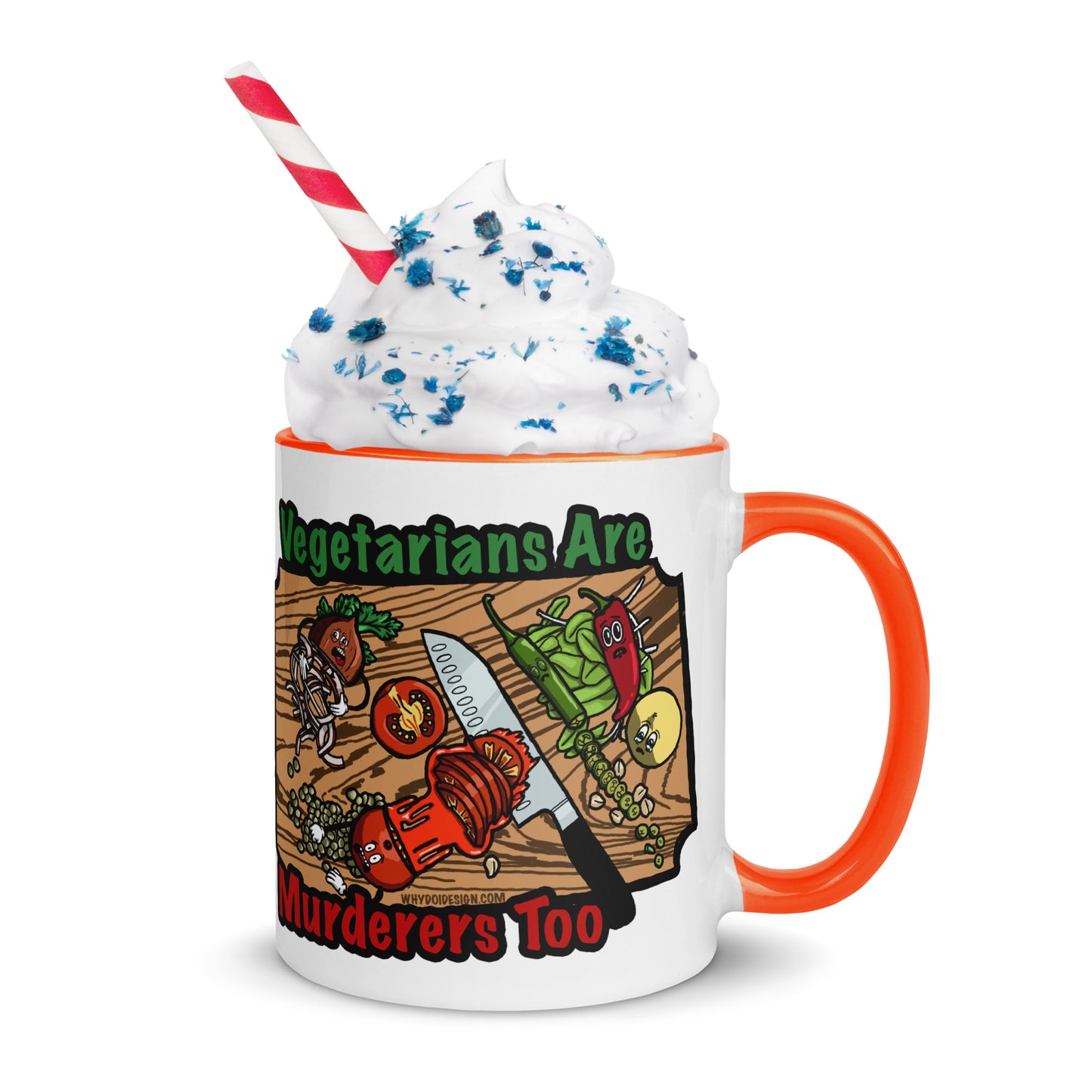Vegetarians Are Murderers - Mug with Color Inside