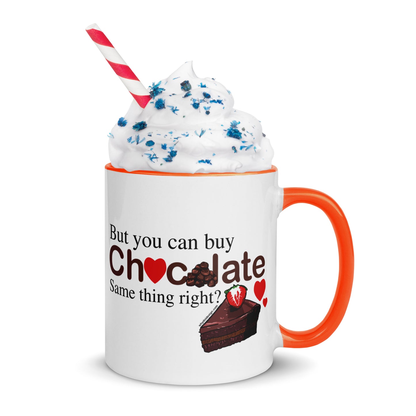 You Can't Buy Love But You Can Buy Chocolate - Mug with Color Inside