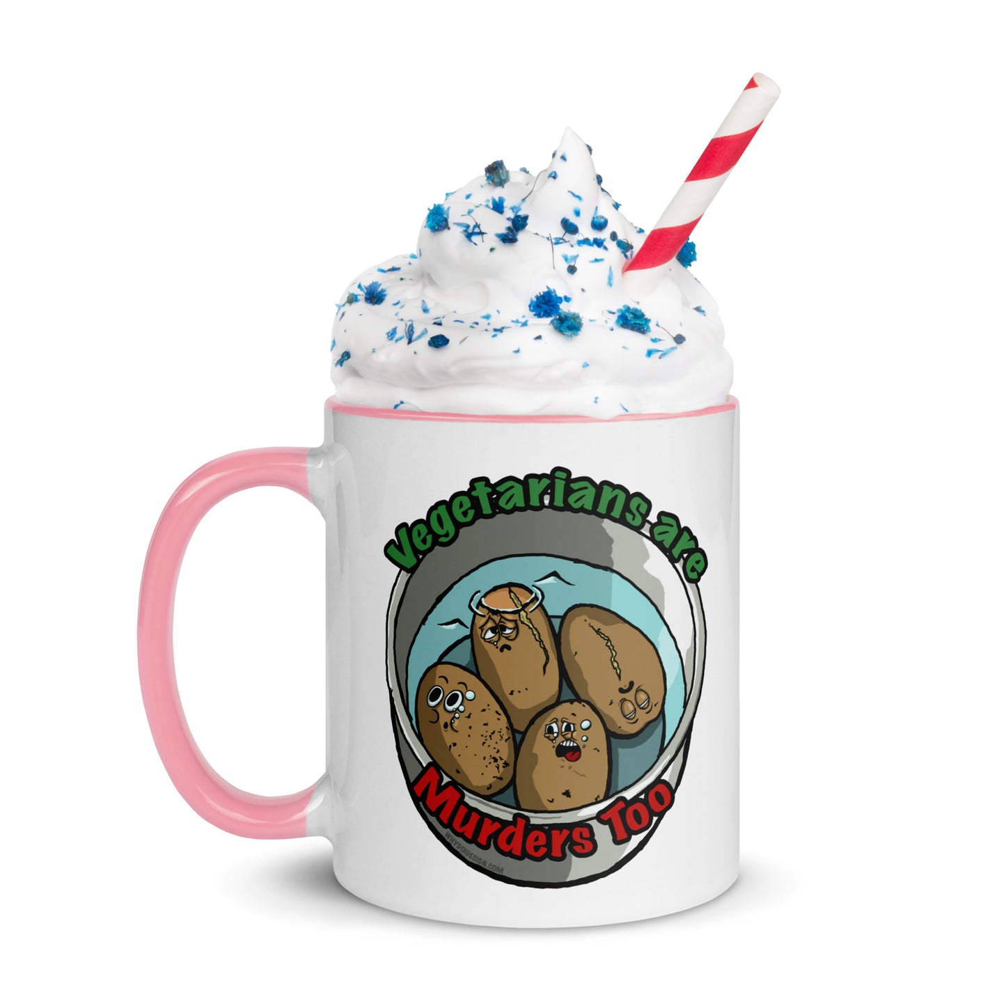 Vegetarians Are Murdering Potatoes - Mug with Color Inside