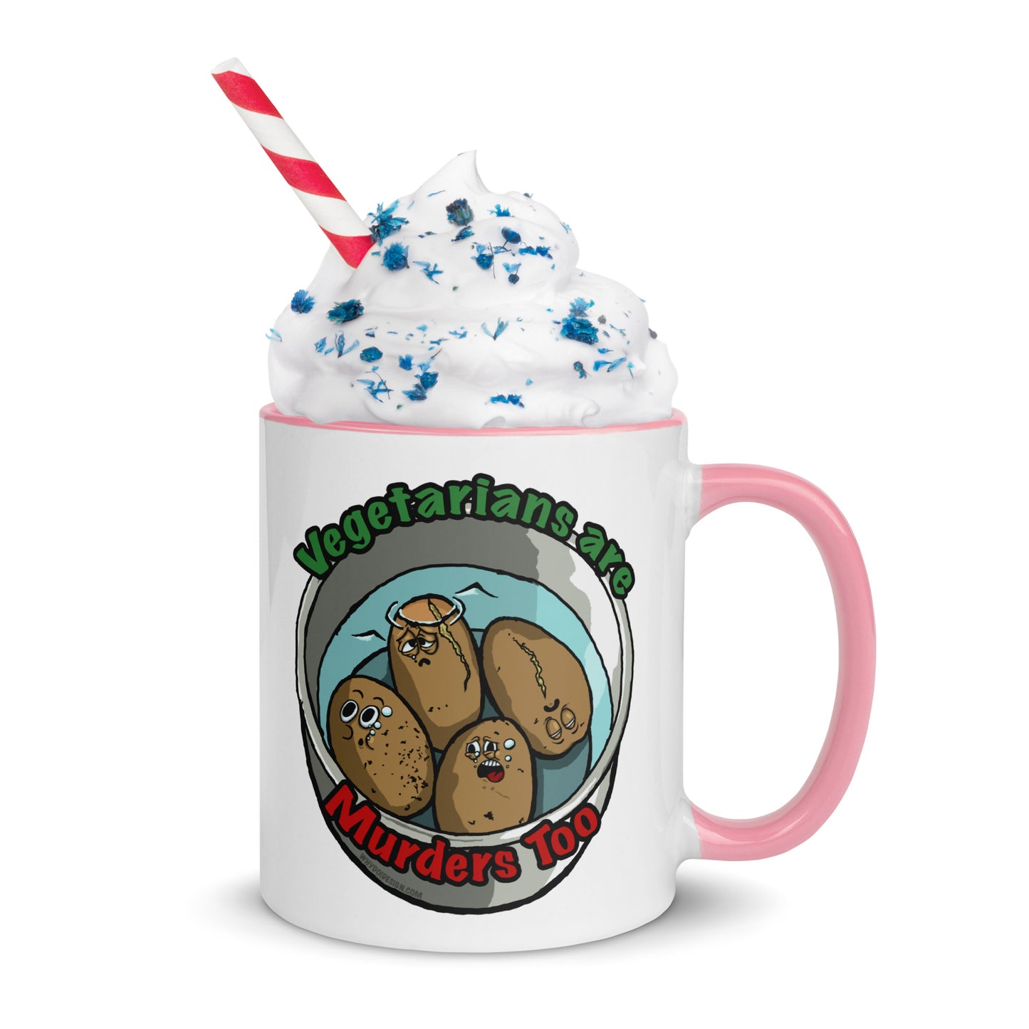 Vegetarians Are Murdering Potatoes - Mug with Color Inside