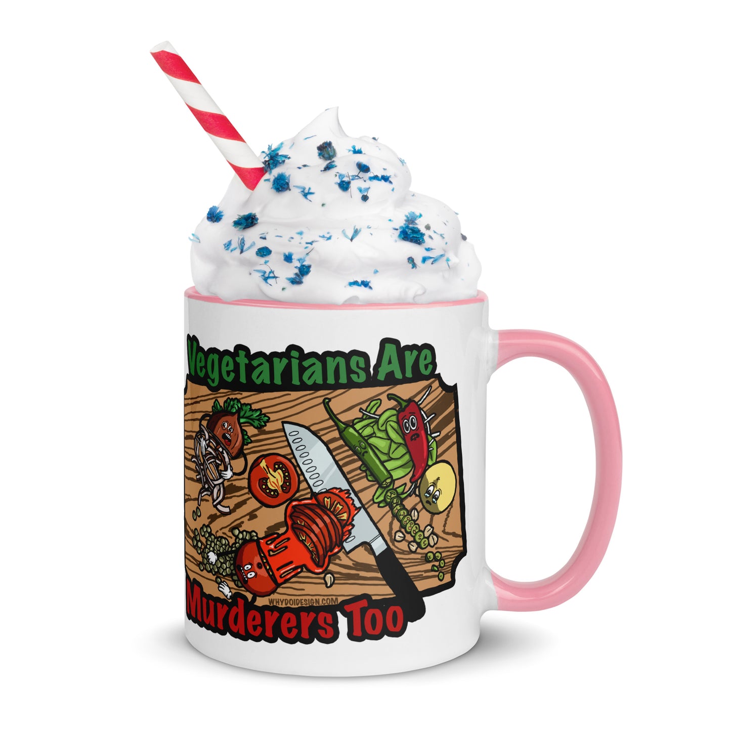 Vegetarians Are Murderers - Mug with Color Inside