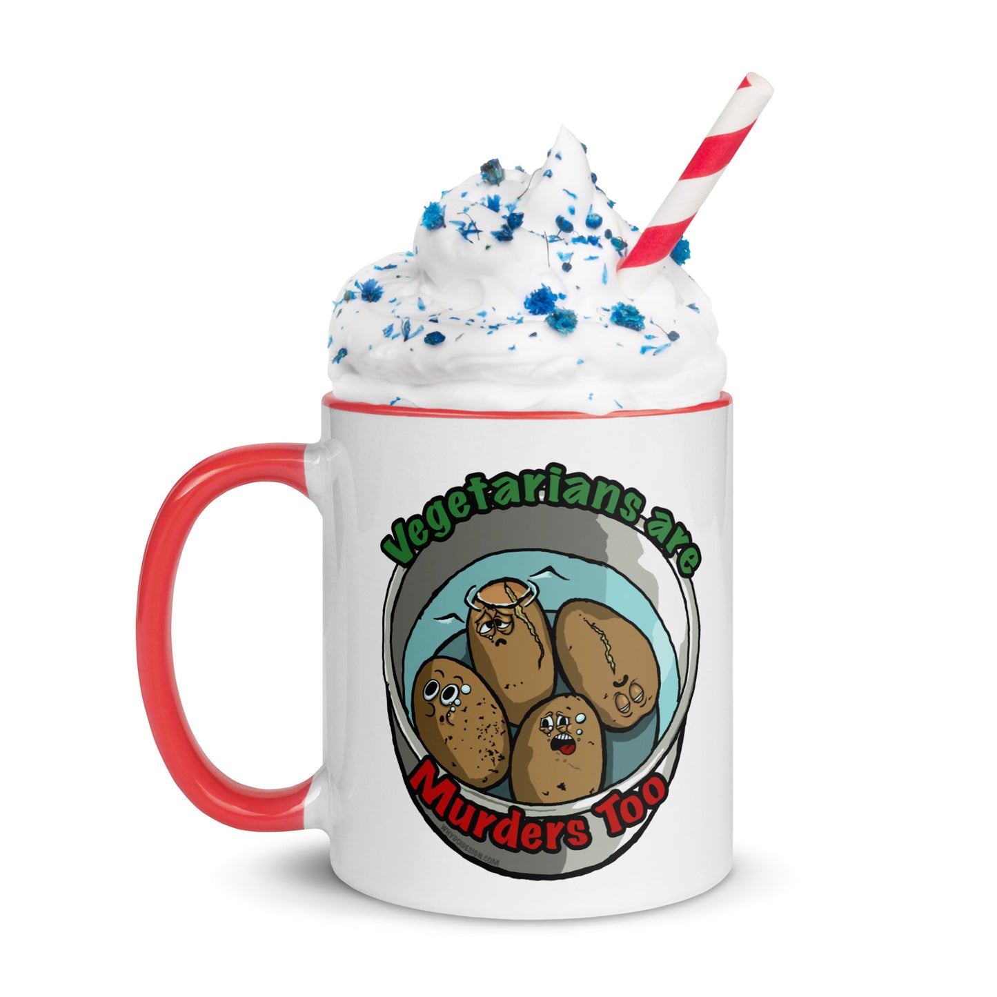 Vegetarians Are Murdering Potatoes - Mug with Color Inside
