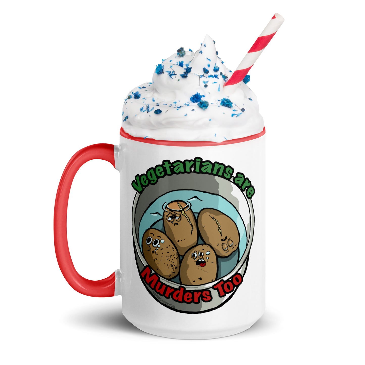 Vegetarians Are Murdering Potatoes - Mug with Color Inside