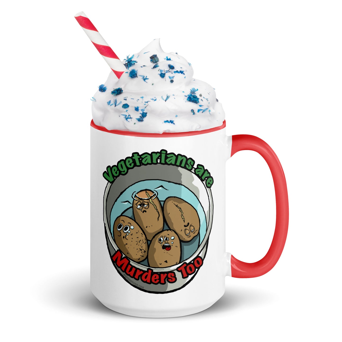Vegetarians Are Murdering Potatoes - Mug with Color Inside