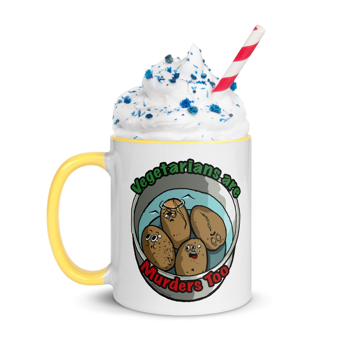 Vegetarians Are Murdering Potatoes - Mug with Color Inside