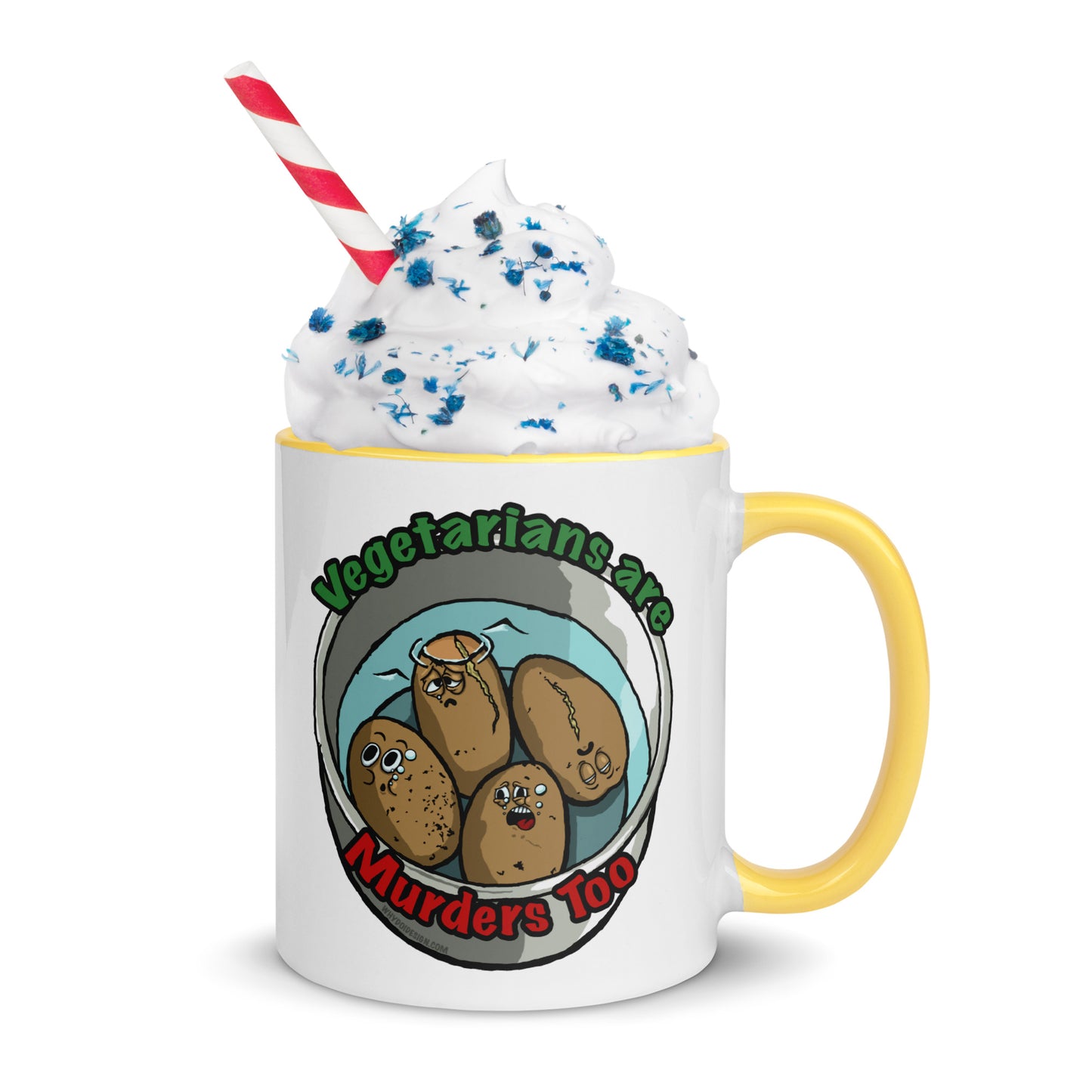 Vegetarians Are Murdering Potatoes - Mug with Color Inside