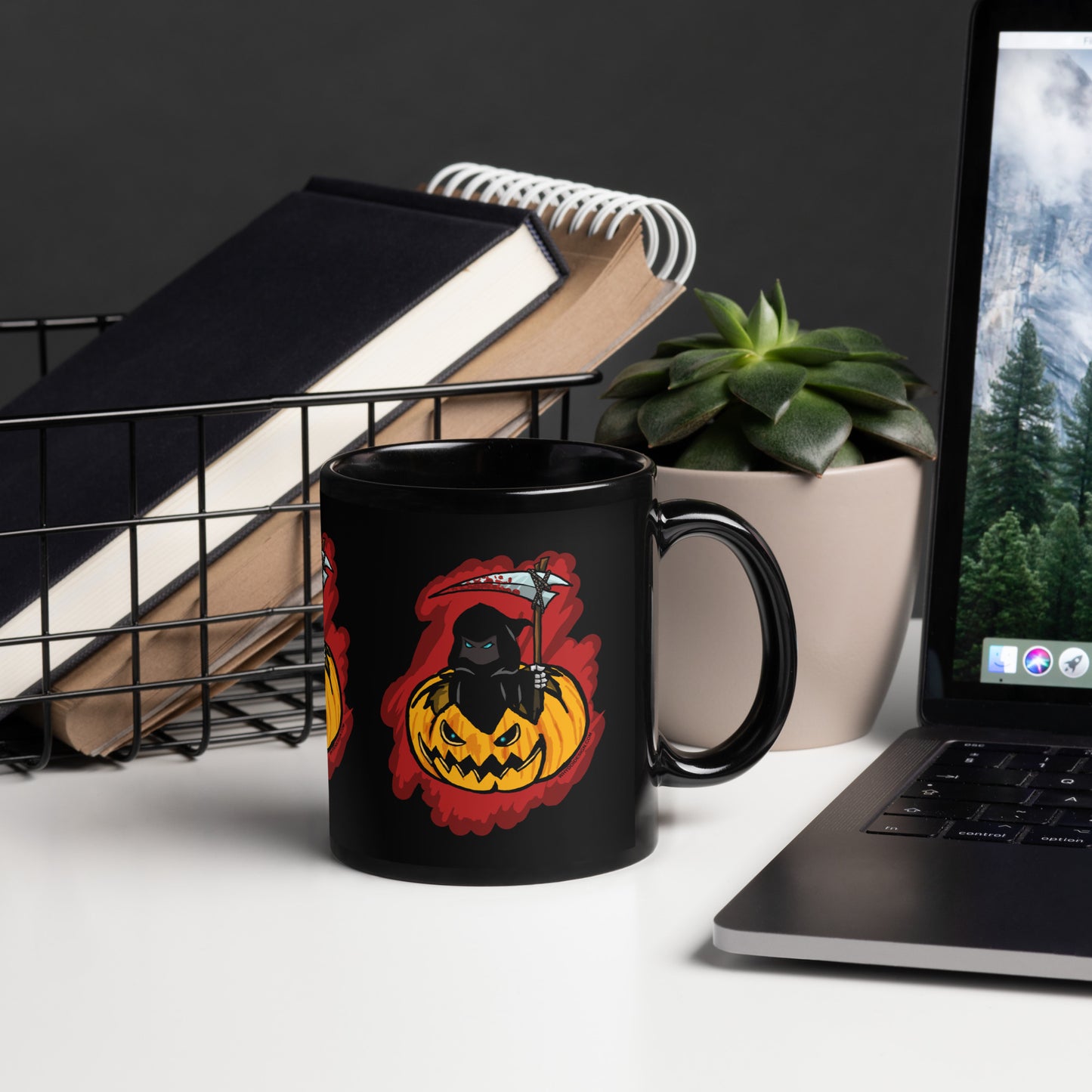 Grim Reaper - Black Glossy Mug