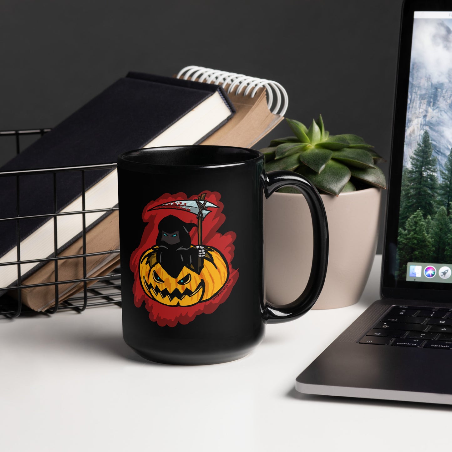 Grim Reaper - Black Glossy Mug