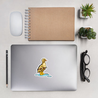 Rainy Day Duckling - Bubble-free stickers