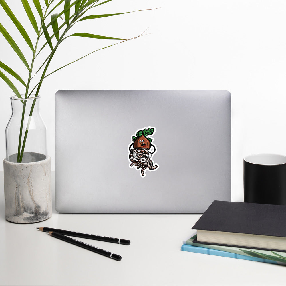 Onion Trying to Hold It Together - Bubble-free stickers