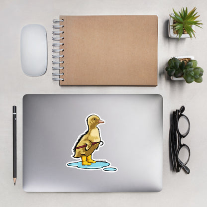 Rainy Day Duckling - Bubble-free stickers