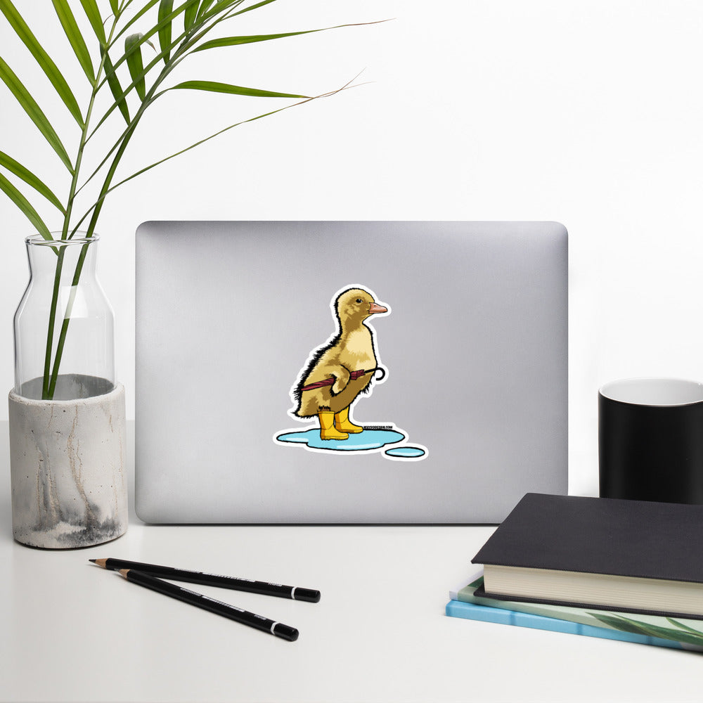 Rainy Day Duckling - Bubble-free stickers