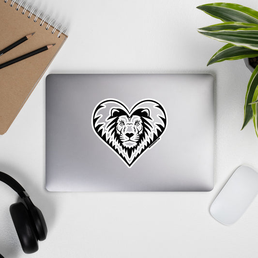 Love Lion Black - Bubble-free stickers