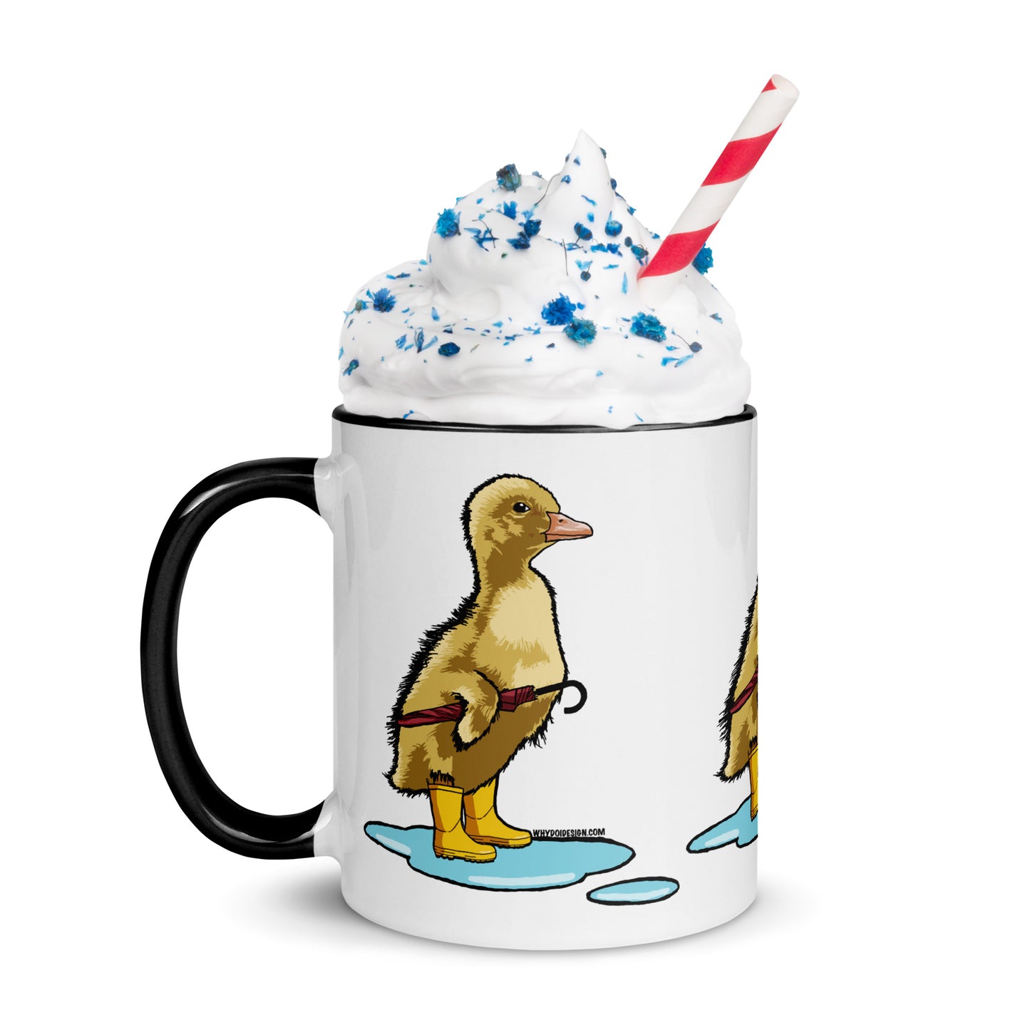 Rainy Day Duckling - Mug with Color Inside